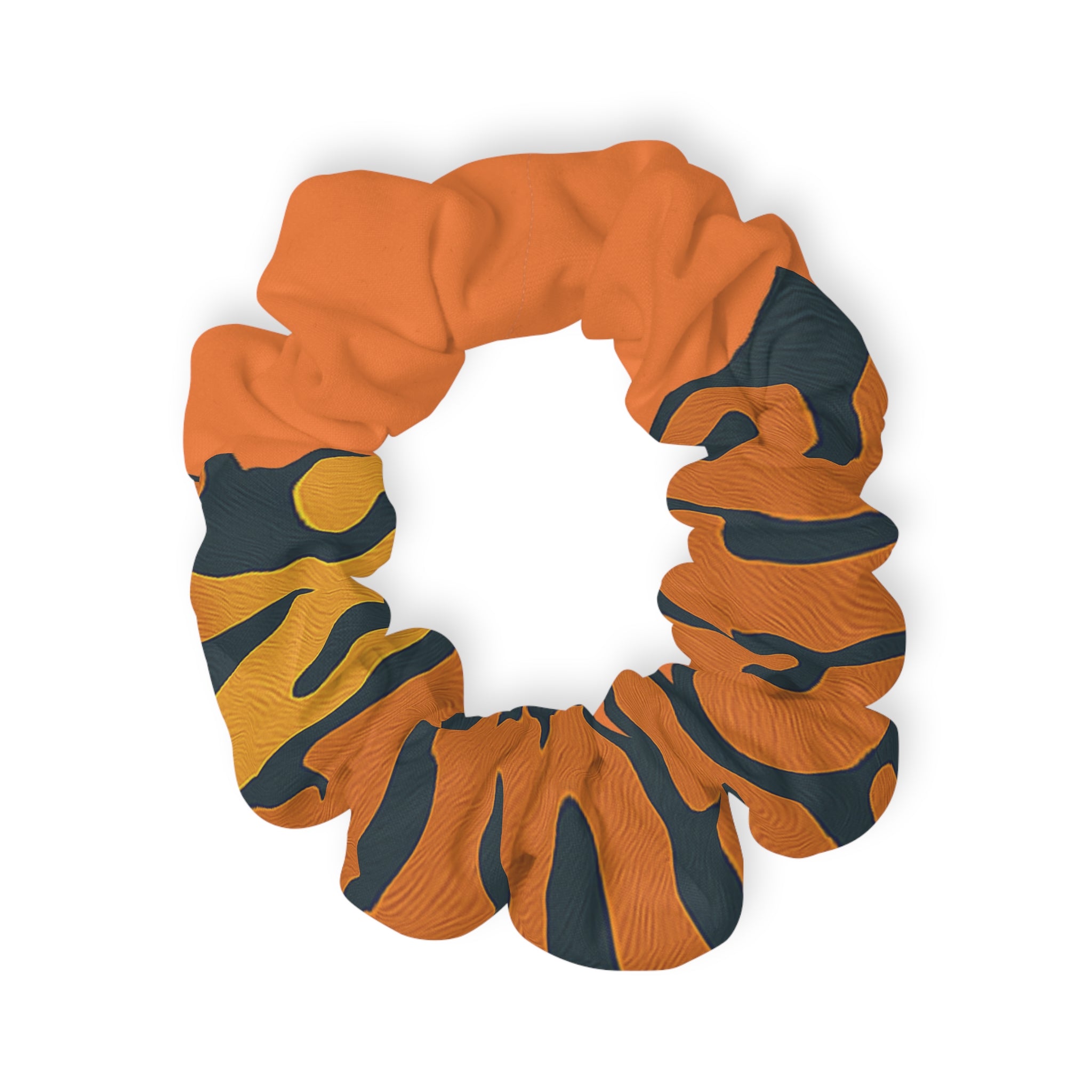 Vibrant Tiger Print Scrunchie | Hair Accessories for Animal Lovers, Creative Gifts for Friends, Party and Casual Wear