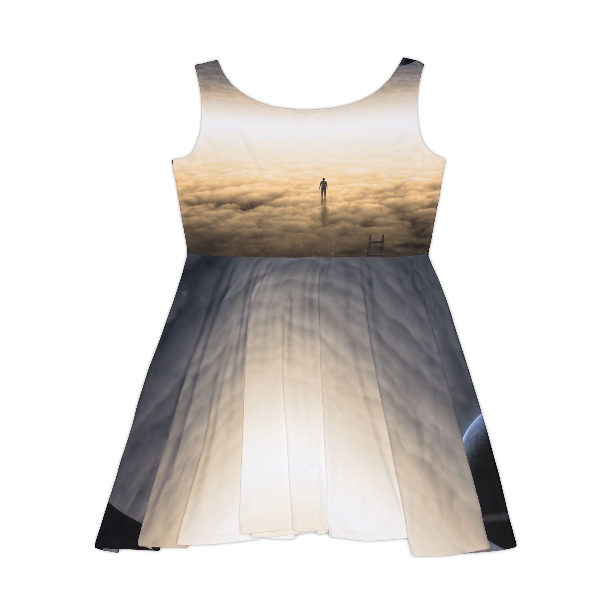 Cosmic Dream Women's Skater Dress, AOP, Vintage Glam, Festival Outfit, Boho Chic, Space Print Dress, Ideal for Summer Events