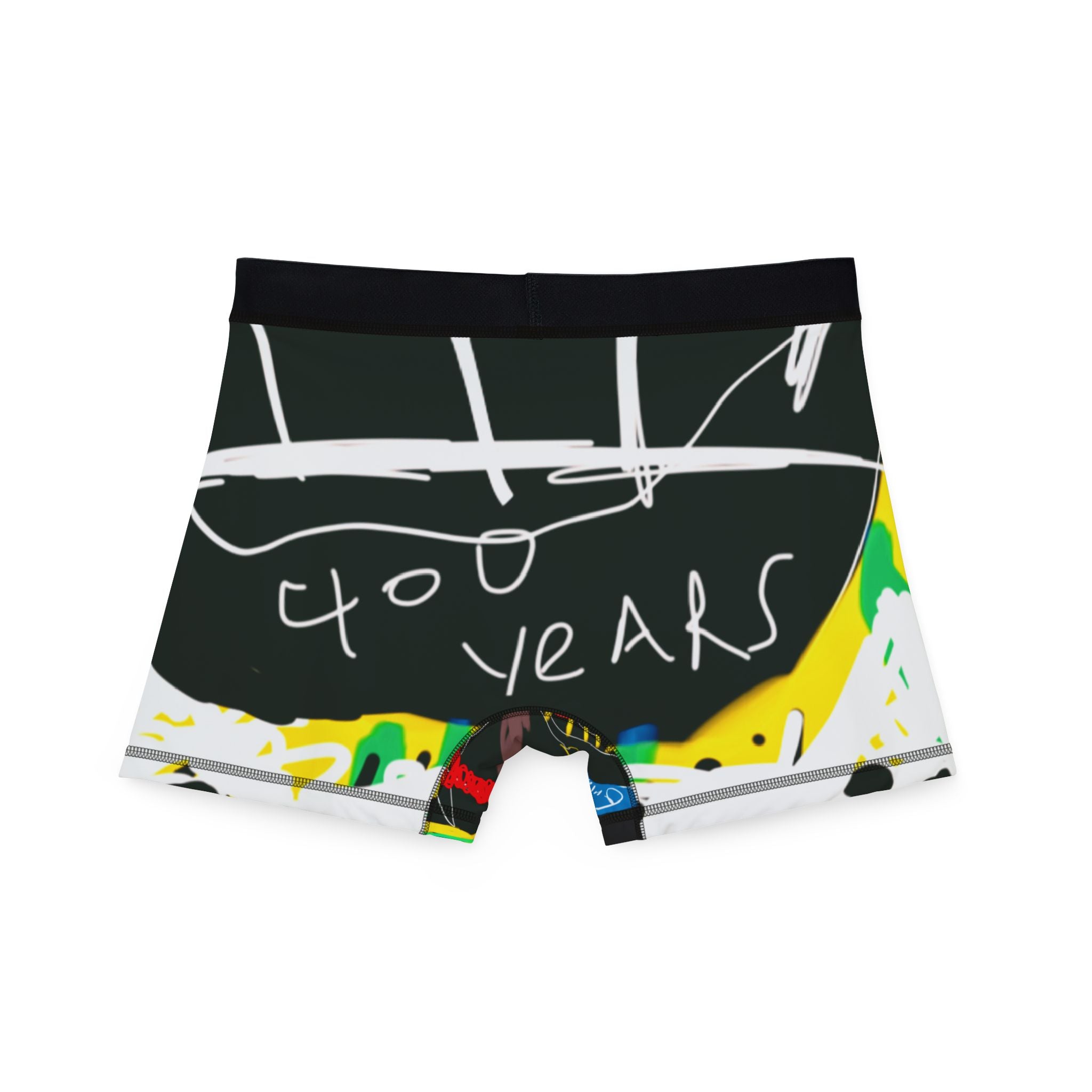 Introducing one of the greatest abstract artists in our era "Guru k. A. Navi" as he blesses us with his artist creativity!, Celebration Apparel... Namaste! (His piece of Art on these boxers is called "Babylonian Smithsonian!")