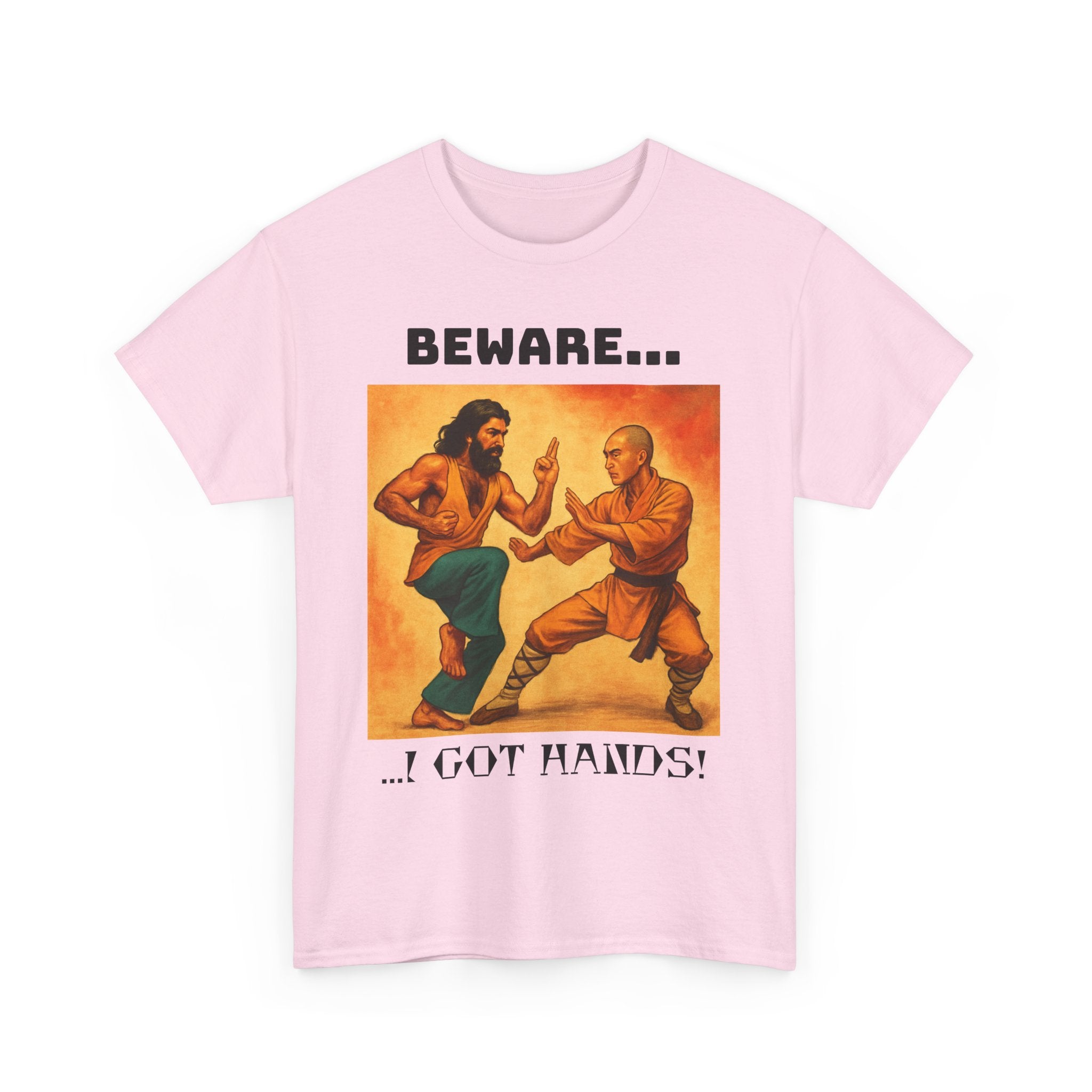 Beware... I Got Hands! Unisex Heavy Cotton Tee, Graphic Shirt, Funny T-shirt Gift, Casual Wear, Men's Women's Humor Tee