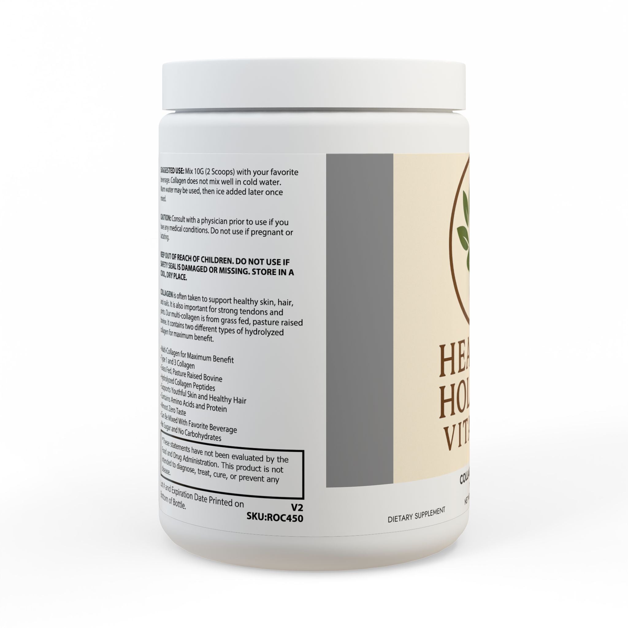 Collagen Peptides Type I & III Supplement (350g, 12.3oz)
