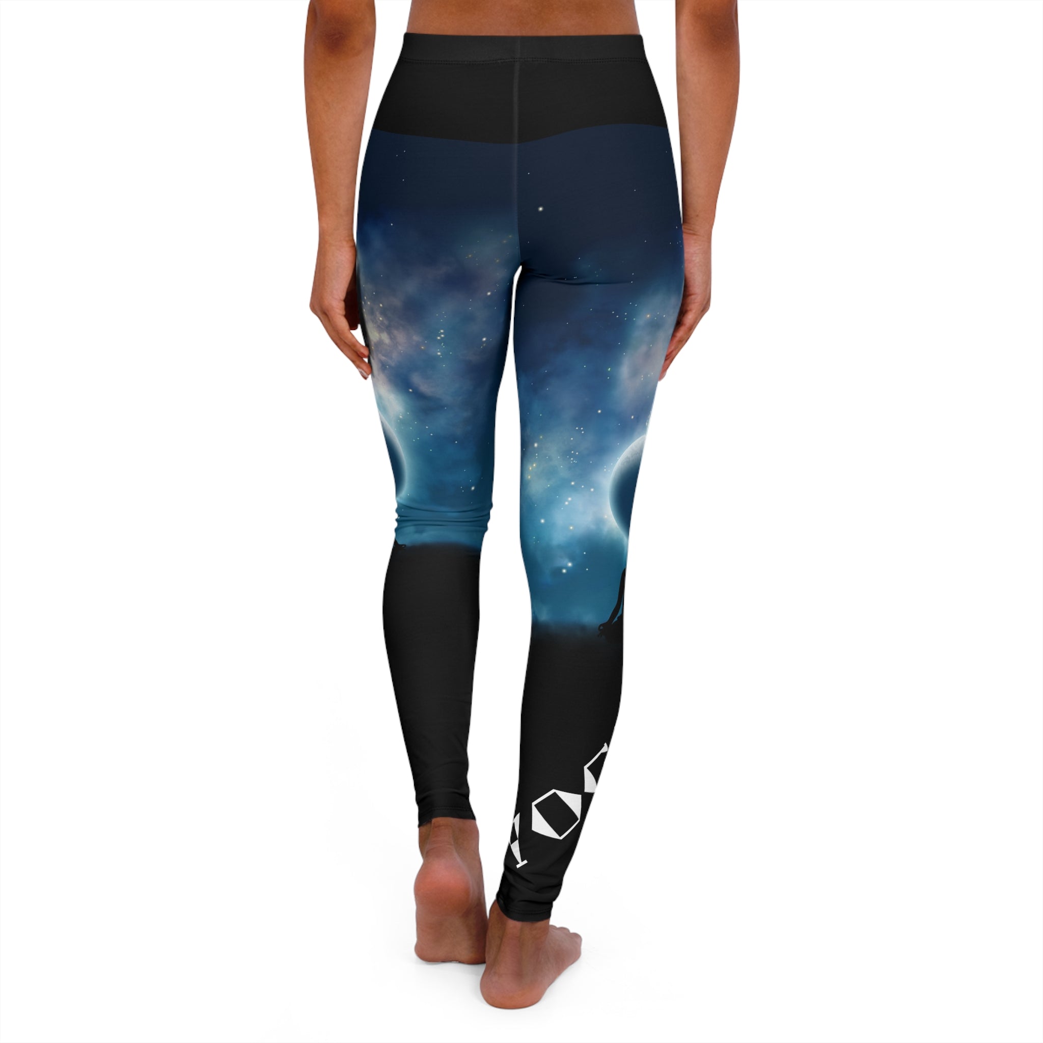 Galaxy-Inspired Women's Spandex Leggings, Cosmic Activewear, Yoga Pants, Comfortable Workout Tights, Sci-Fi Leggings, Starry Night Fitness