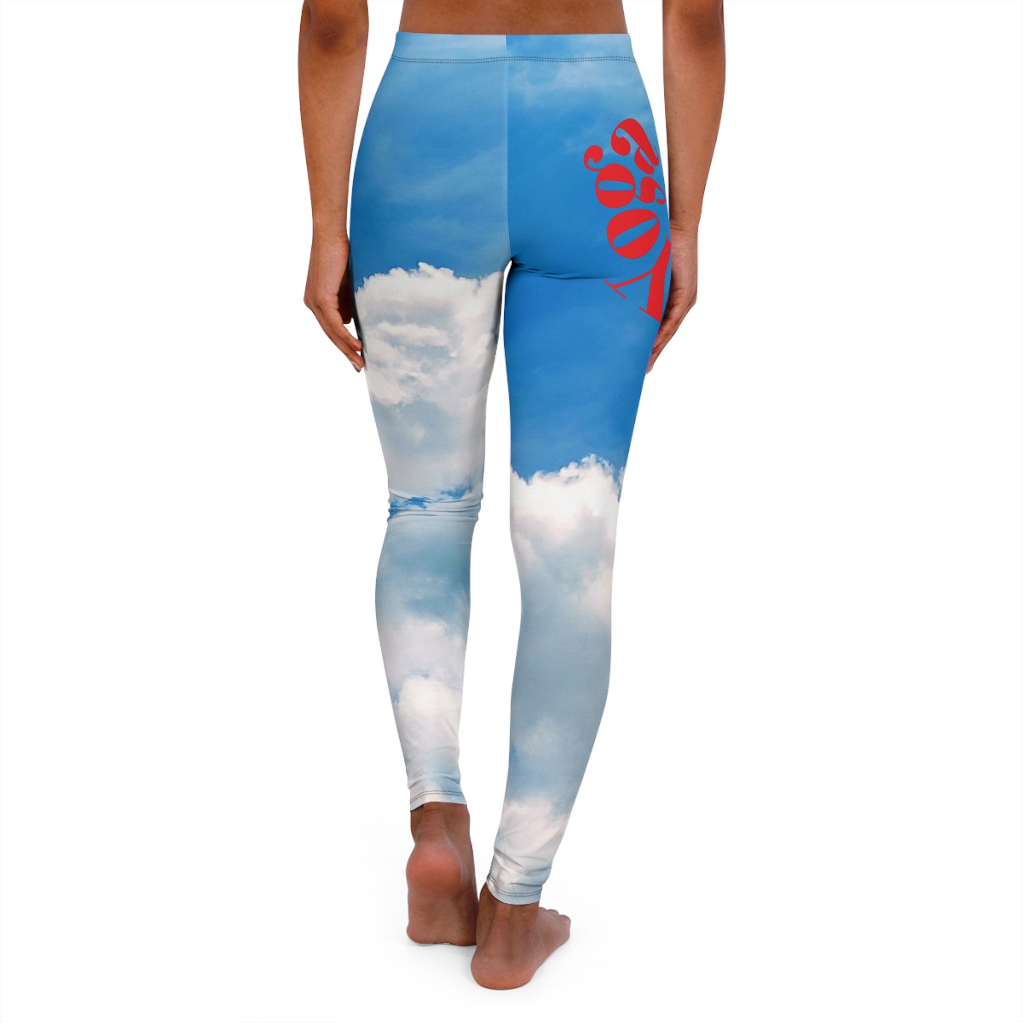 Yoga Brats Artistic Sky Cloud Print Women's Spandex Leggings, Comfortable Activewear, Yoga Pants, Everyday Apparel, Fitness Leggings, Spring Fashion