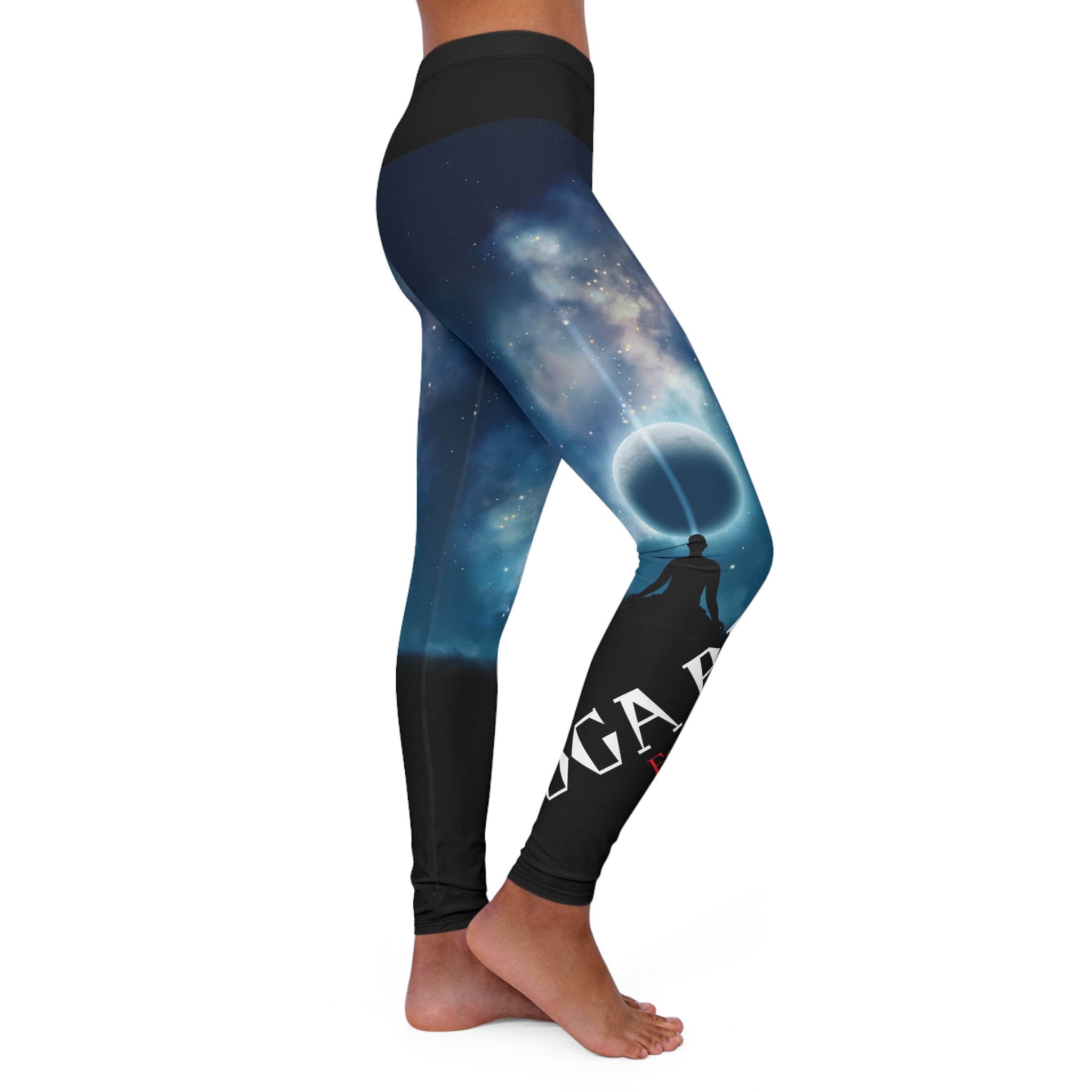 Galaxy-Inspired Women's Spandex Leggings, Cosmic Activewear, Yoga Pants, Comfortable Workout Tights, Sci-Fi Leggings, Starry Night Fitness