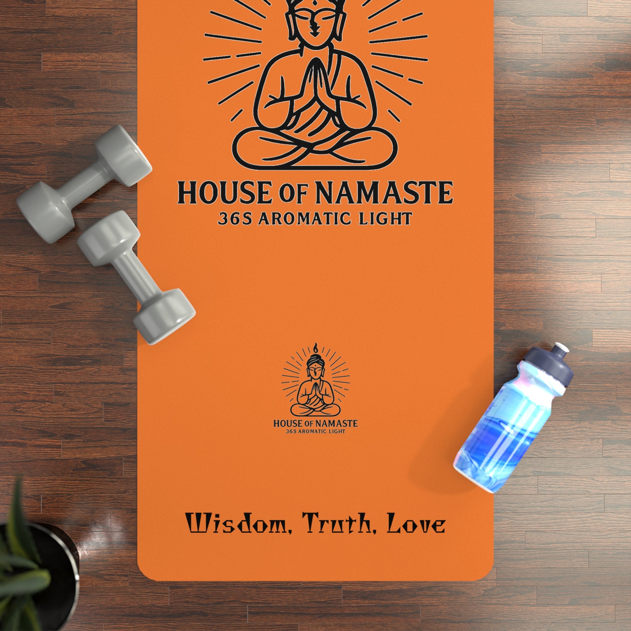 Inspirational House of Namaste 365 Yoga Mat - House of Namaste, Meditation Mat, Fitness Mat, Home Workout Accessory, Gift for Yogis
