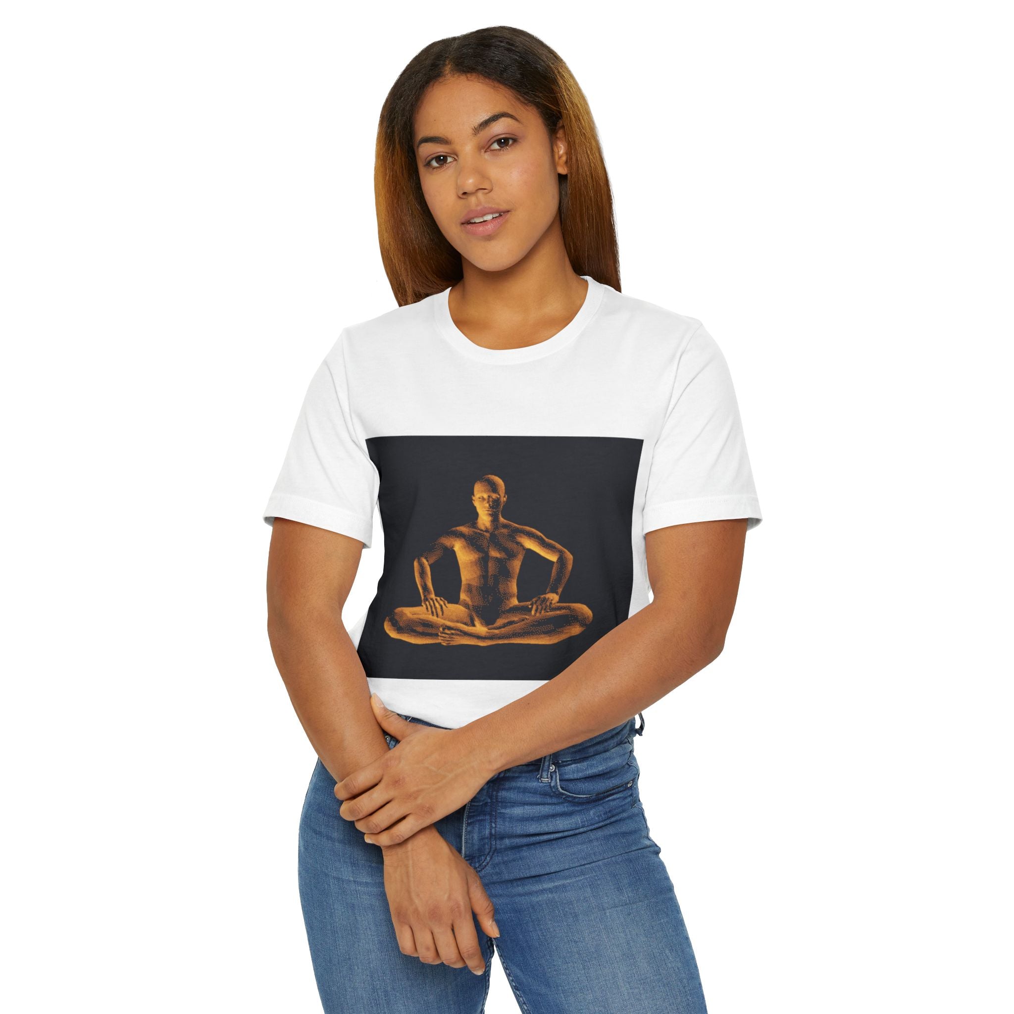 Meditative Man Unisex T-Shirt, Yoga Shirt, Mindfulness Tee, Spiritual Apparel, Gift for Yoga Lovers, Meditation Lover Top