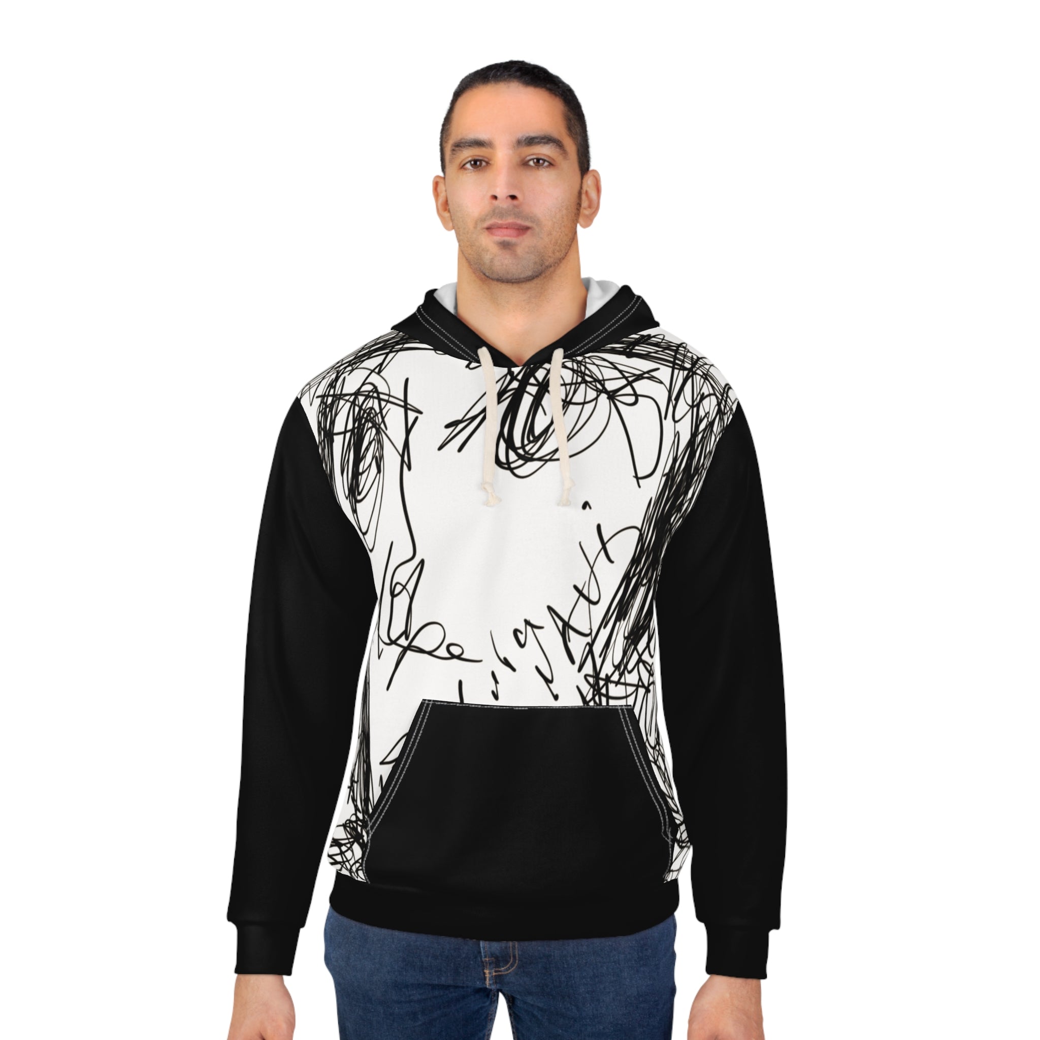 Artistic Unisex Pullover Hoodie, Casual Art Hoodie, Gift for Art Lovers, Unique Graphic Sweater, Perfect for Everyday Wear, Cozy Gift Idea