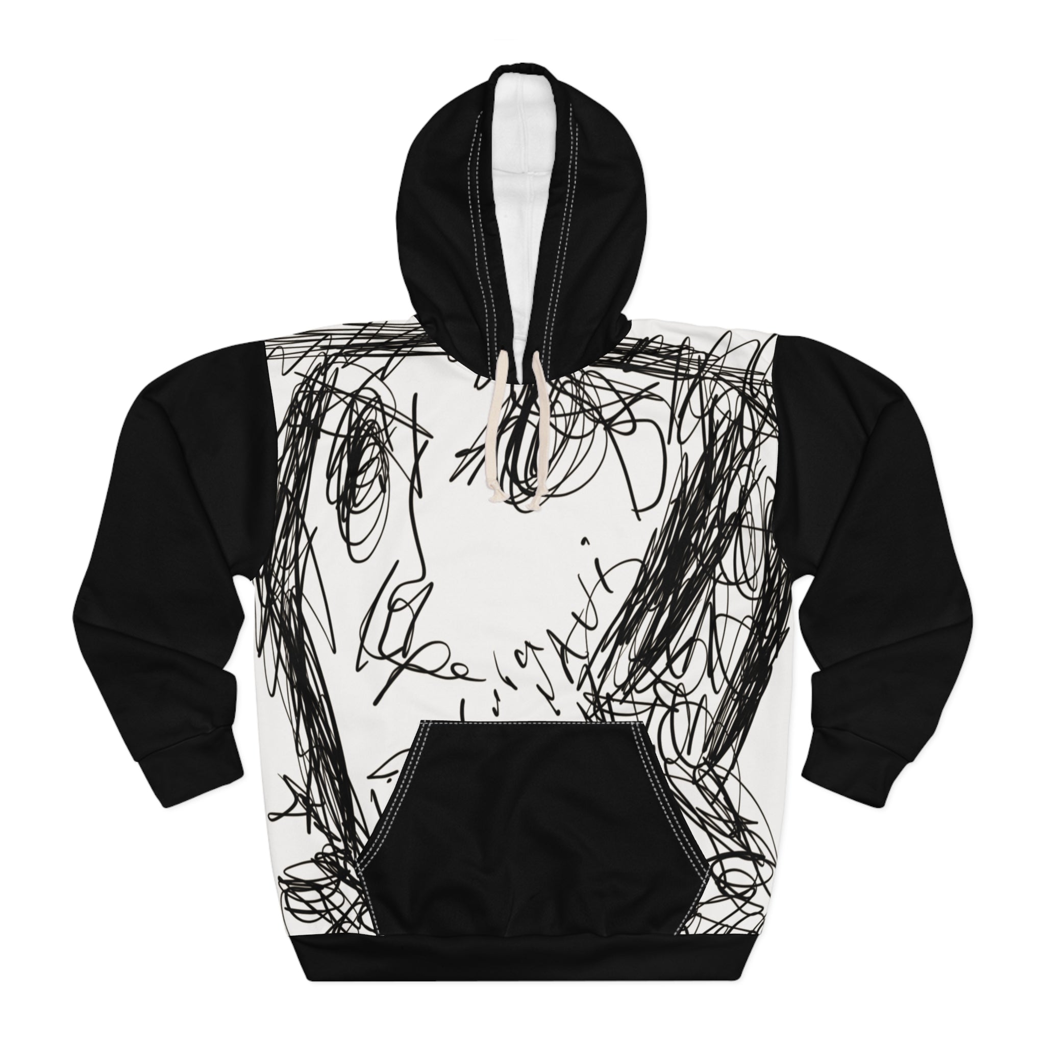 Artistic Unisex Pullover Hoodie, Casual Art Hoodie, Gift for Art Lovers, Unique Graphic Sweater, Perfect for Everyday Wear, Cozy Gift Idea