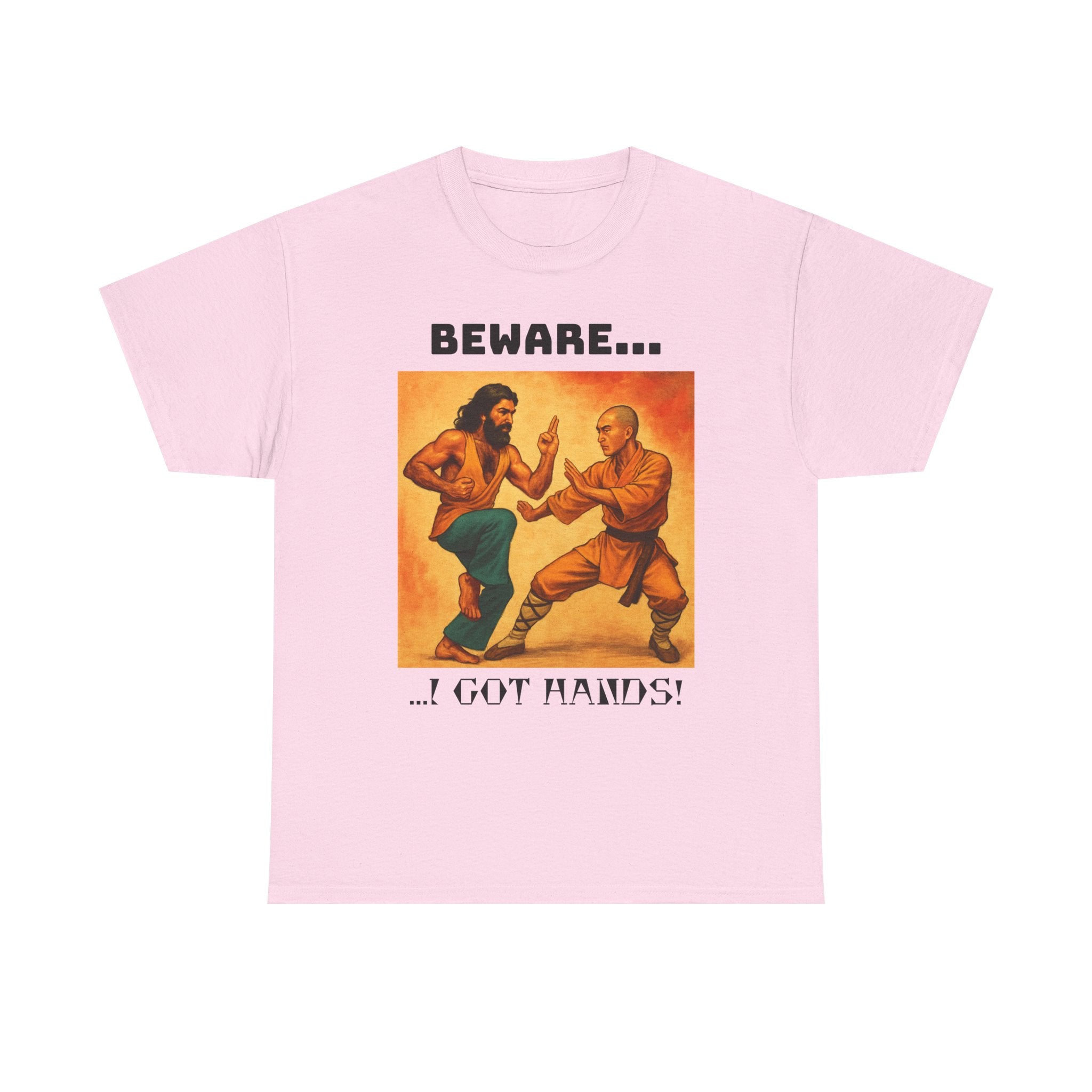 Beware... I Got Hands! Unisex Heavy Cotton Tee, Graphic Shirt, Funny T-shirt Gift, Casual Wear, Men's Women's Humor Tee