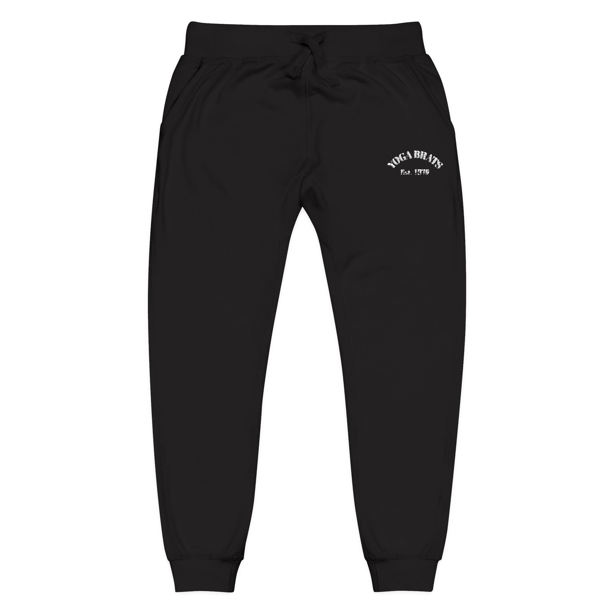 Cozy Unisex Fleece Sweatpants with Embroidery, Comfortable Lounge Wear, Stylish Athleisure Pants, Perfect for Relaxing, Gift for Her/Him
