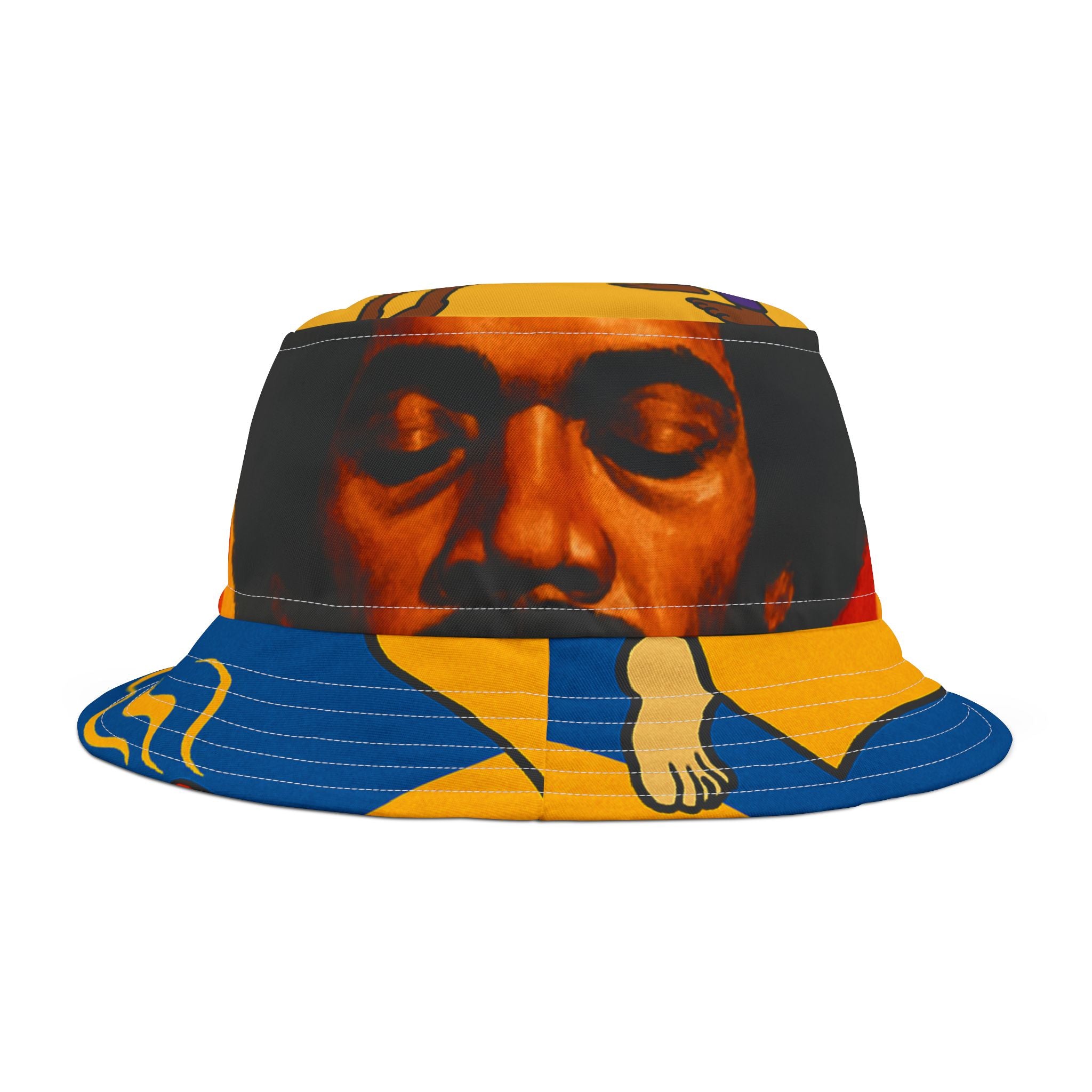 The Official "Negroamaste Brim Hat".  Vibrant Summer Hat, Cool Accessories, Beachwear, Festival Gear, Unique Gift Idea