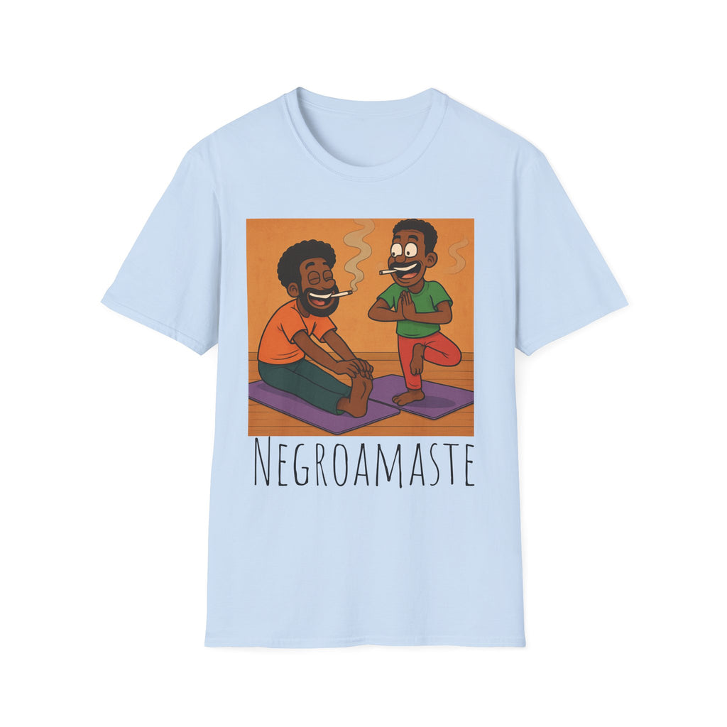 Negroamaste Yoga Tee, Unisex Softstyle T-Shirt for Yoga Lovers, Fun Fitness Apparel, Great Gift for Friends, Relaxation, Affirmation, [...]