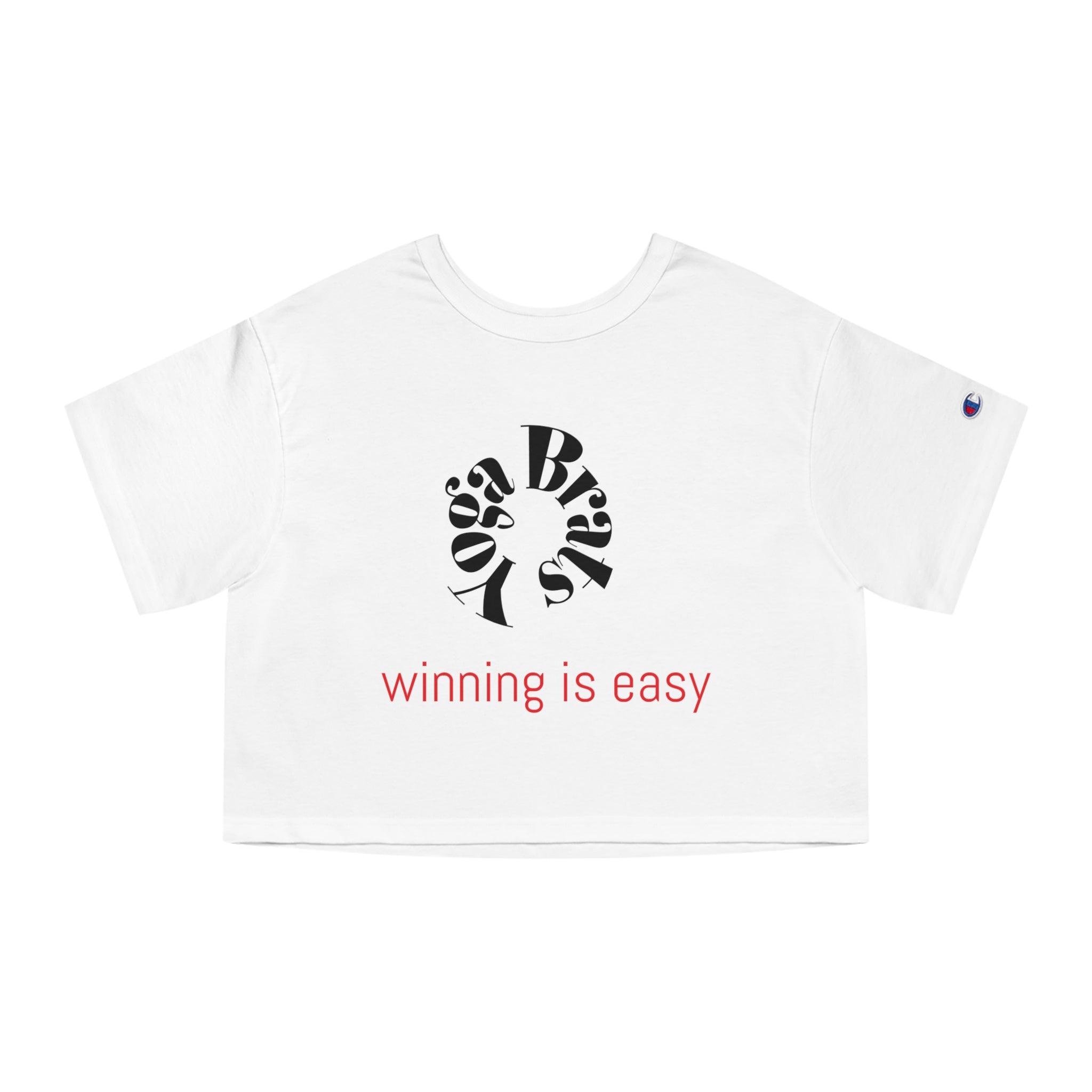 Champion Women's Heritage Cropped T-Shirt - Winning is Easy, Casual Style, Athleisure Wear, Empowering Apparel, Gift for Gym Lovers