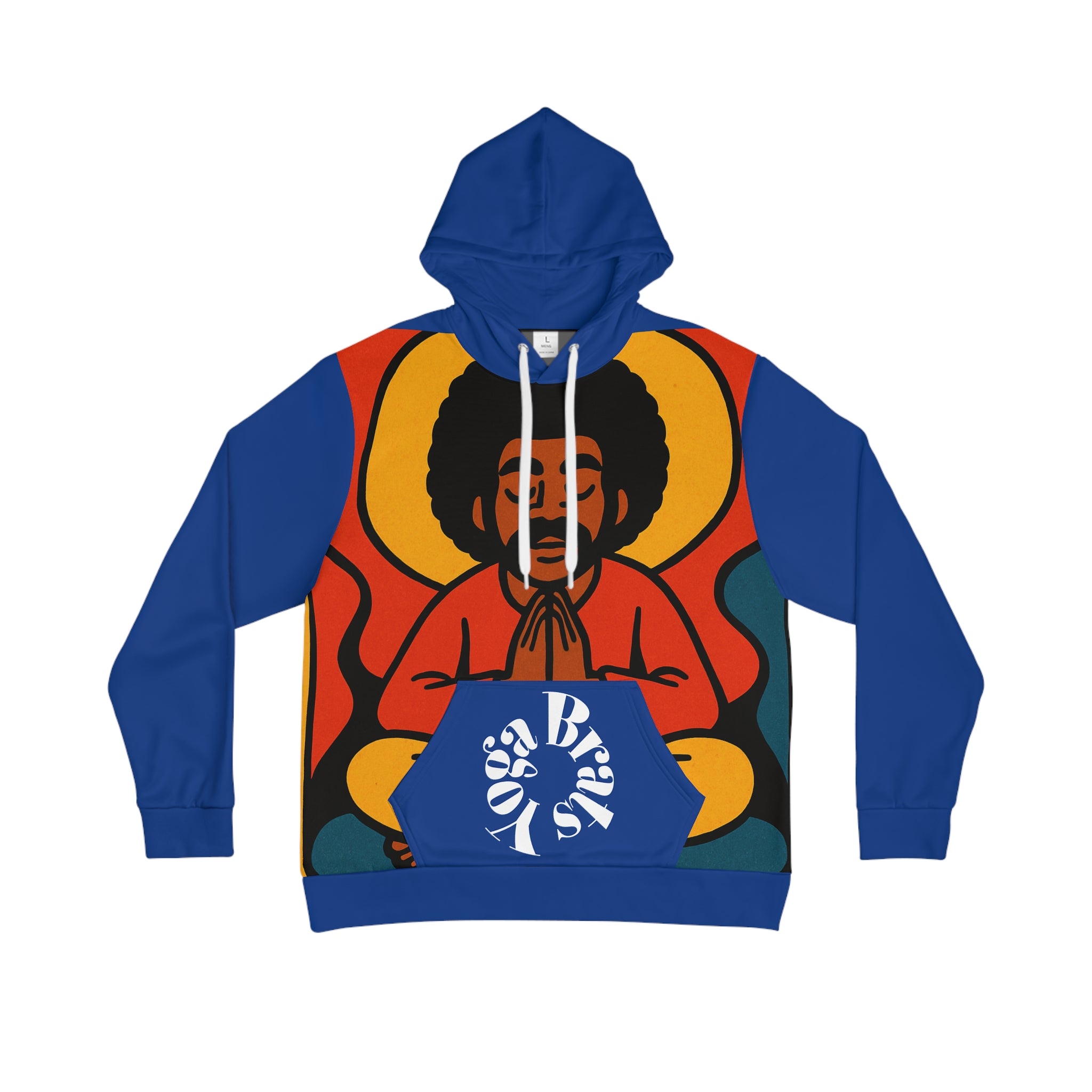 YOGA BRATS Meditative Men's Hoodie - Colorful Spiritual Design, Yoga Wear, Gift for Mindfulness, Streetwear, Relaxation Apparel