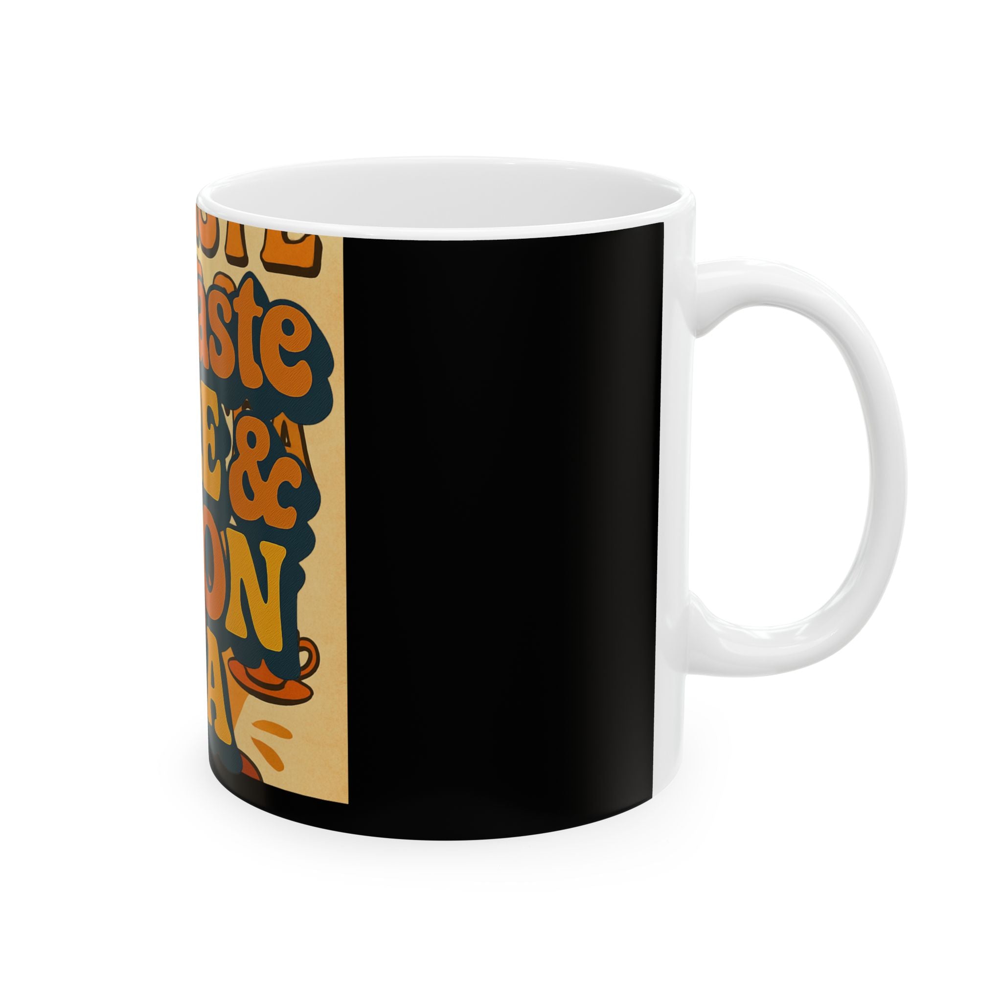 Namaste Sip On Tea Ceramic Mug, Boho Style Coffee Cup, Perfect for Yoga Lovers, Gift for Tea Enthusiasts, Relaxation Gifts