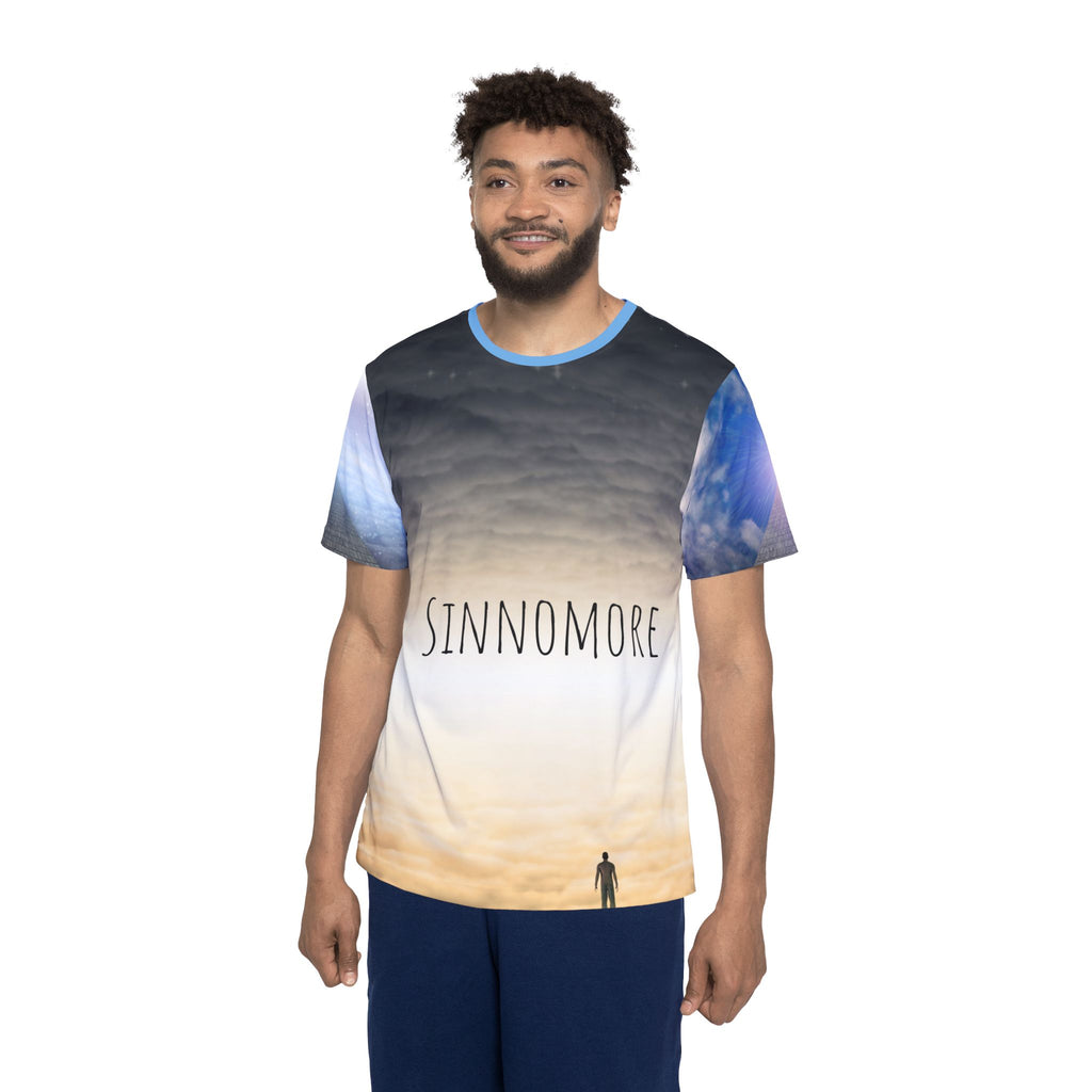 Men's Artistic Sports Jersey with Inspirational Design, Unique Sportswear for Fitness, Gifts for Him, Motivational Activewear, Casual Tee