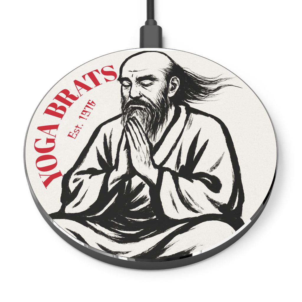 Yoga Brats Wireless Charger - Meditative Tech Gift, Minimalist Home Decor, Yoga Lover Accessories, Relaxation Station, Eco-Friendly Power