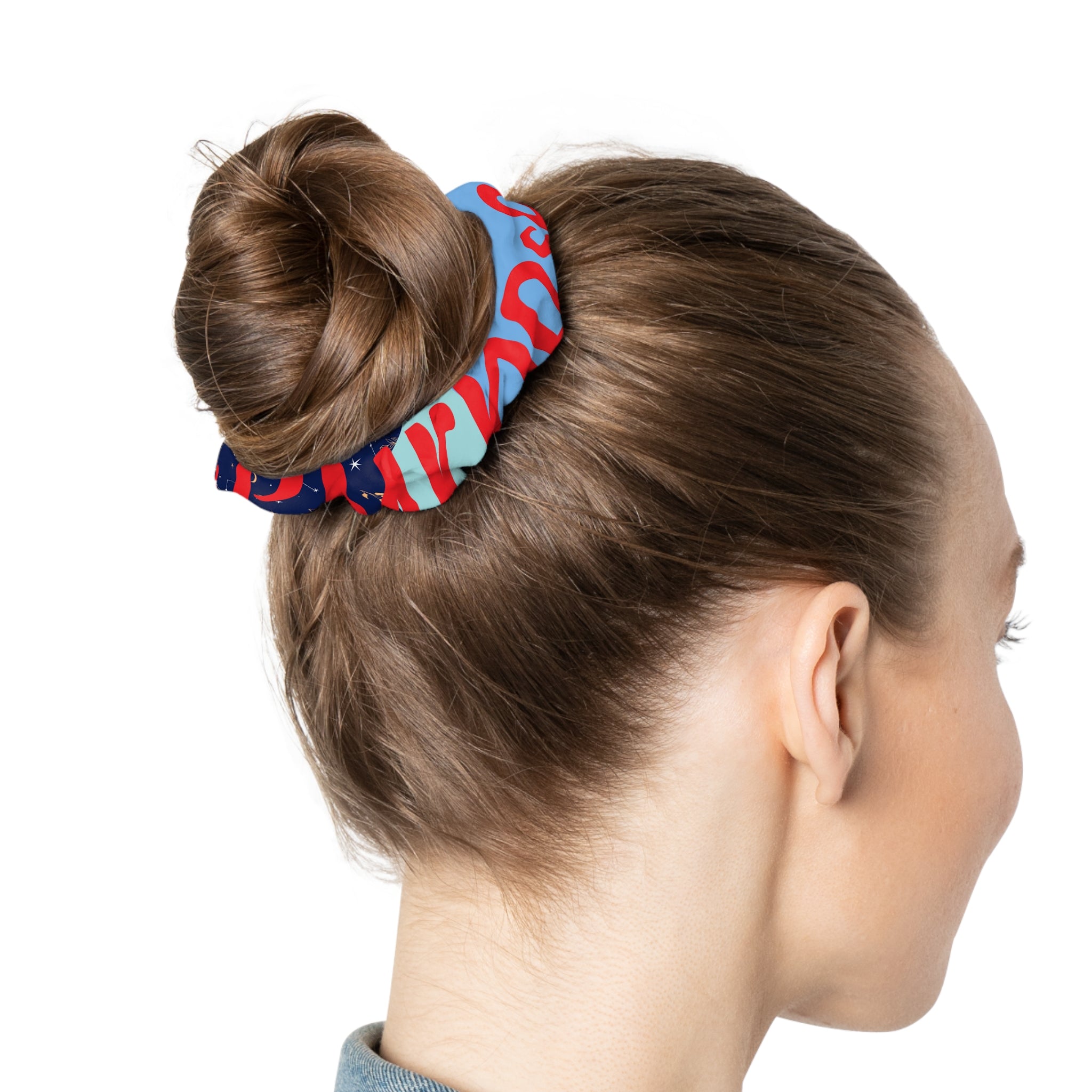 Vibrant Colorful Scrunchie, Stylish Hair Accessory, Perfect for Everyday Use, Gifts for Friends, Trendy Hair Tie