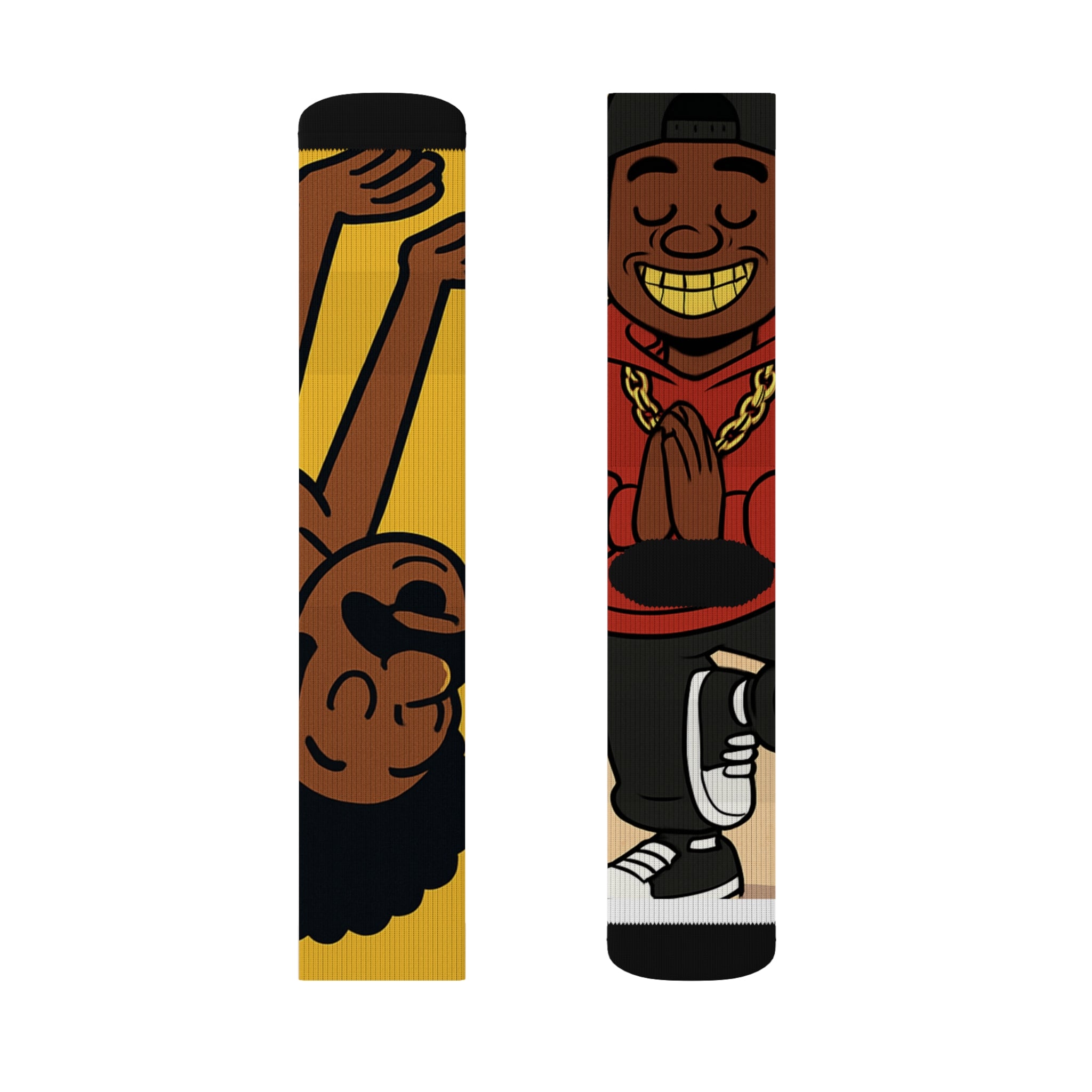 The "Negroamaste Socks" by Yoga Brats , Trendy Sublimation Socks featuring Artistic Designs, Cozy Footwear for Everyday Style, Perfect Gift for Hip Hop Lovers, Fashionable [...]