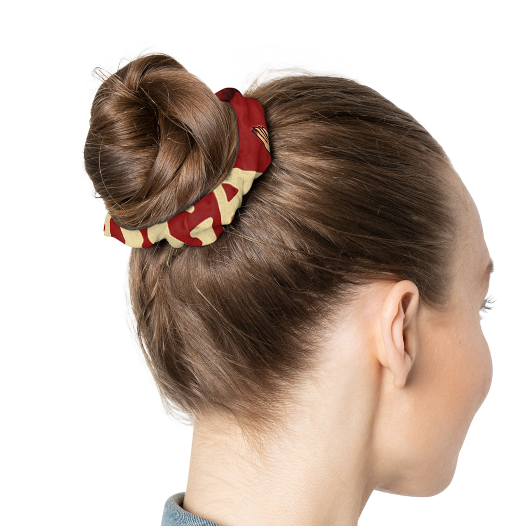 Festive Holiday Scrunchie, Christmas Hair Accessory, Winter Fashion, Cute Hair Tie, Gift for Her, Holiday Party Style
