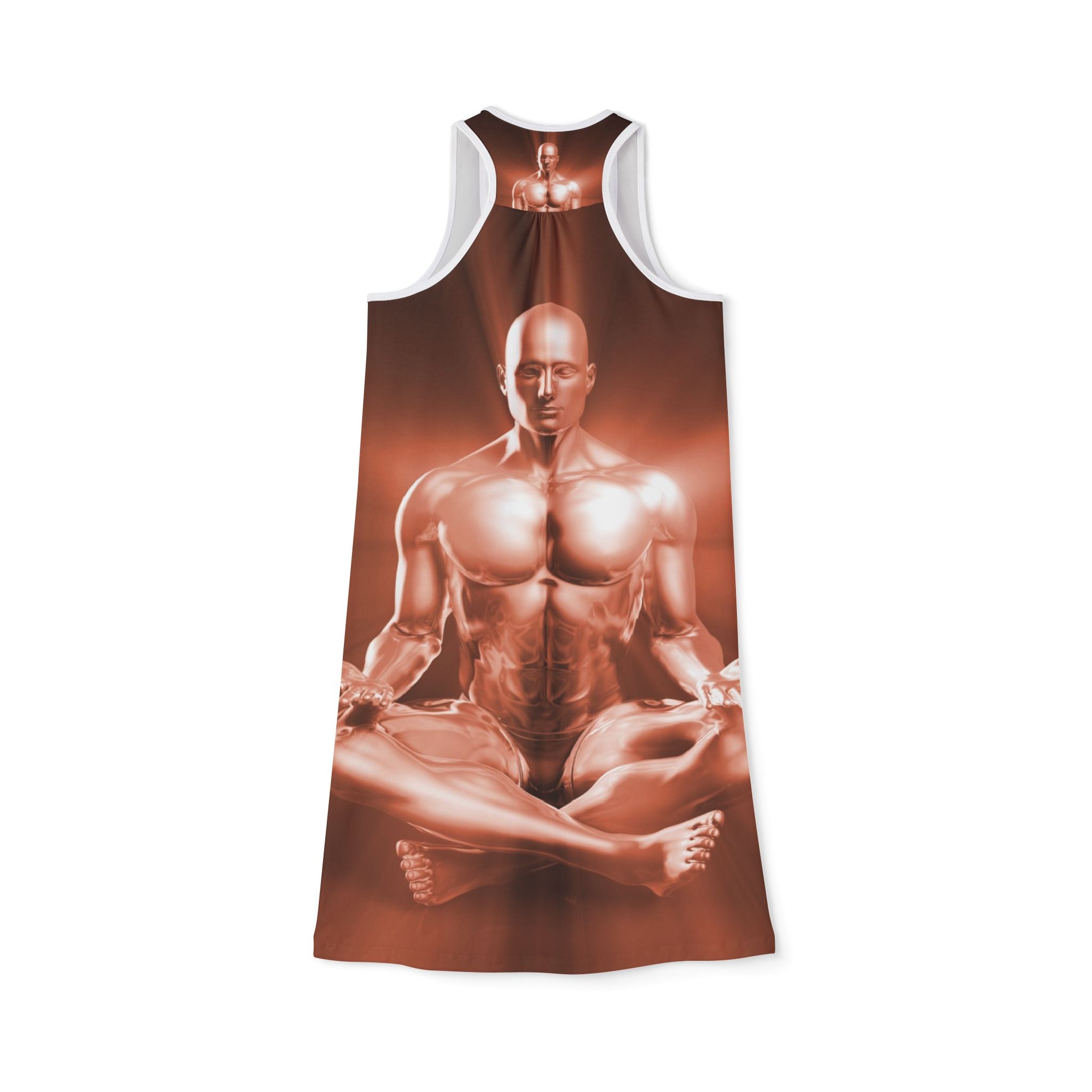 YOGA BRATS Mindful Meditation Racerback Dress, Yoga Wear, Fitness Dress, Spiritual Apparel, Wellness Gift, Activewear for Women