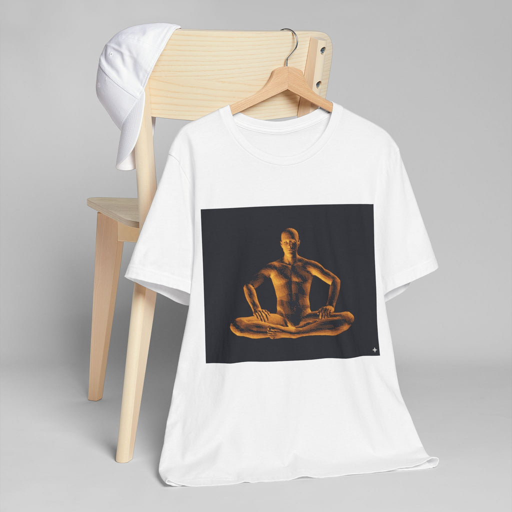 Meditative Man Unisex T-Shirt, Yoga Shirt, Mindfulness Tee, Spiritual Apparel, Gift for Yoga Lovers, Meditation Lover Top