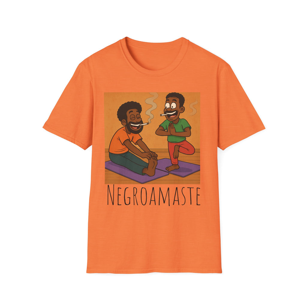 Negroamaste Yoga Tee, Unisex Softstyle T-Shirt for Yoga Lovers, Fun Fitness Apparel, Great Gift for Friends, Relaxation, Affirmation, [...]