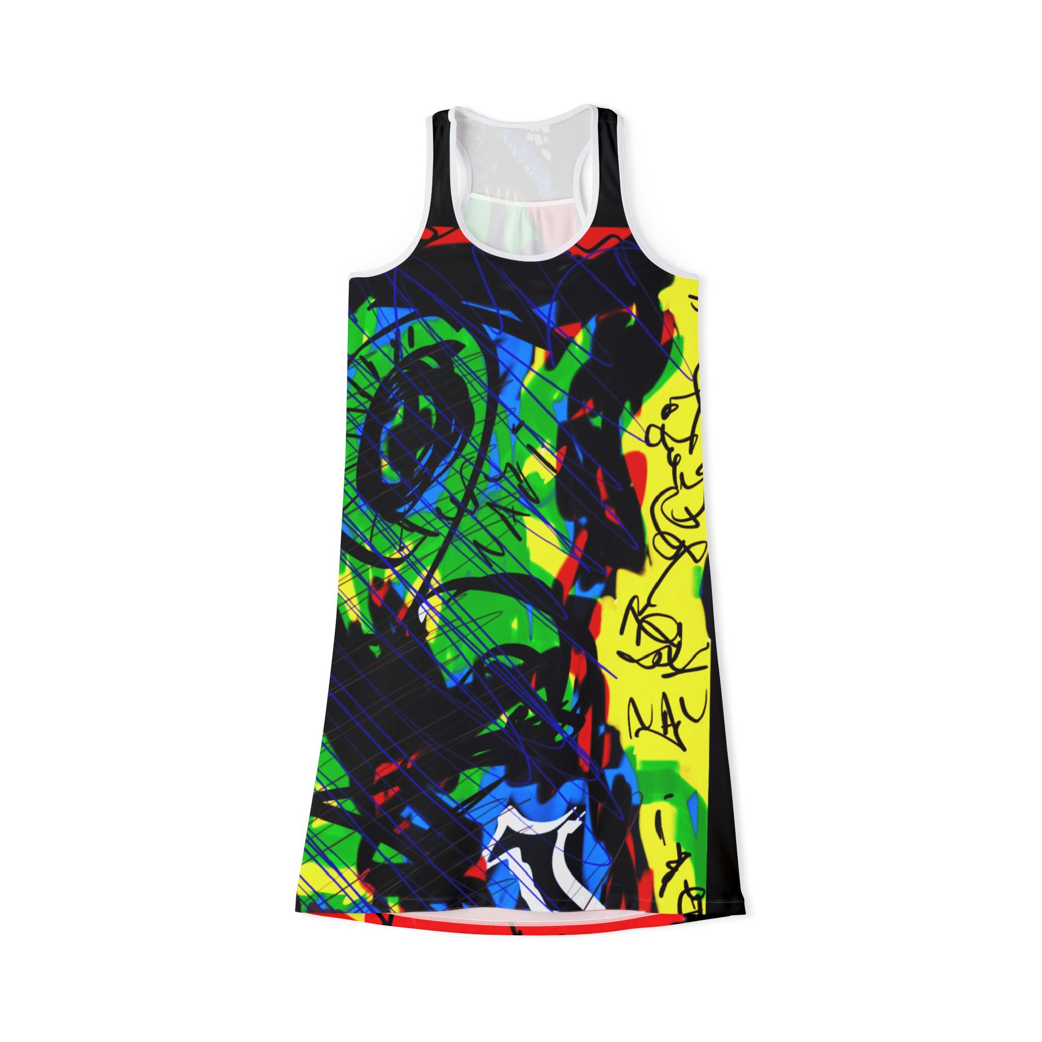 Abstract Giant "Guru K.A. Navi" blessed the Yoga Brats with another one of his designs! Thank you and much love brother. -Namaste-Artistic Dress - Unique Design, Summer Wear, Festival Fashion, Blissful Dress, Everyday Centering