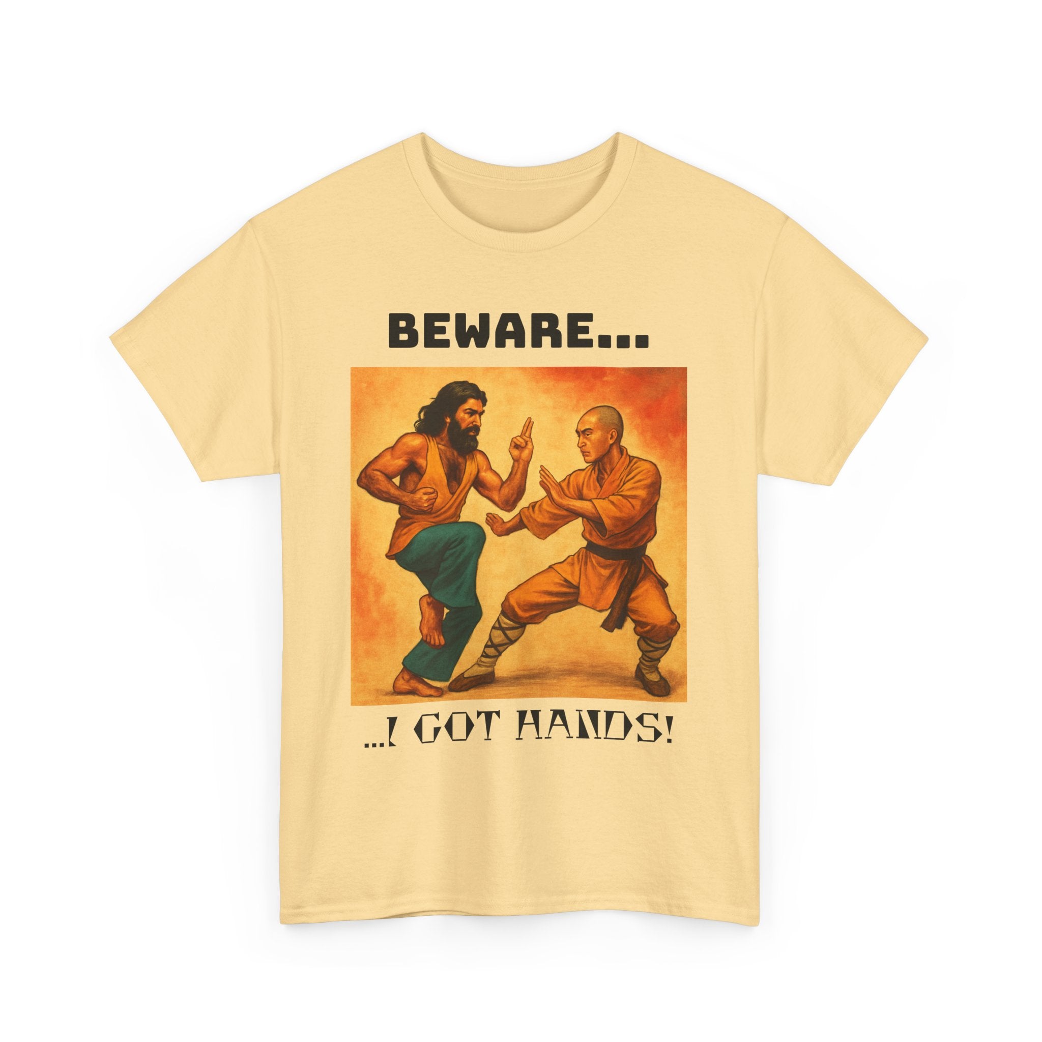 Beware... I Got Hands! Unisex Heavy Cotton Tee, Graphic Shirt, Funny T-shirt Gift, Casual Wear, Men's Women's Humor Tee