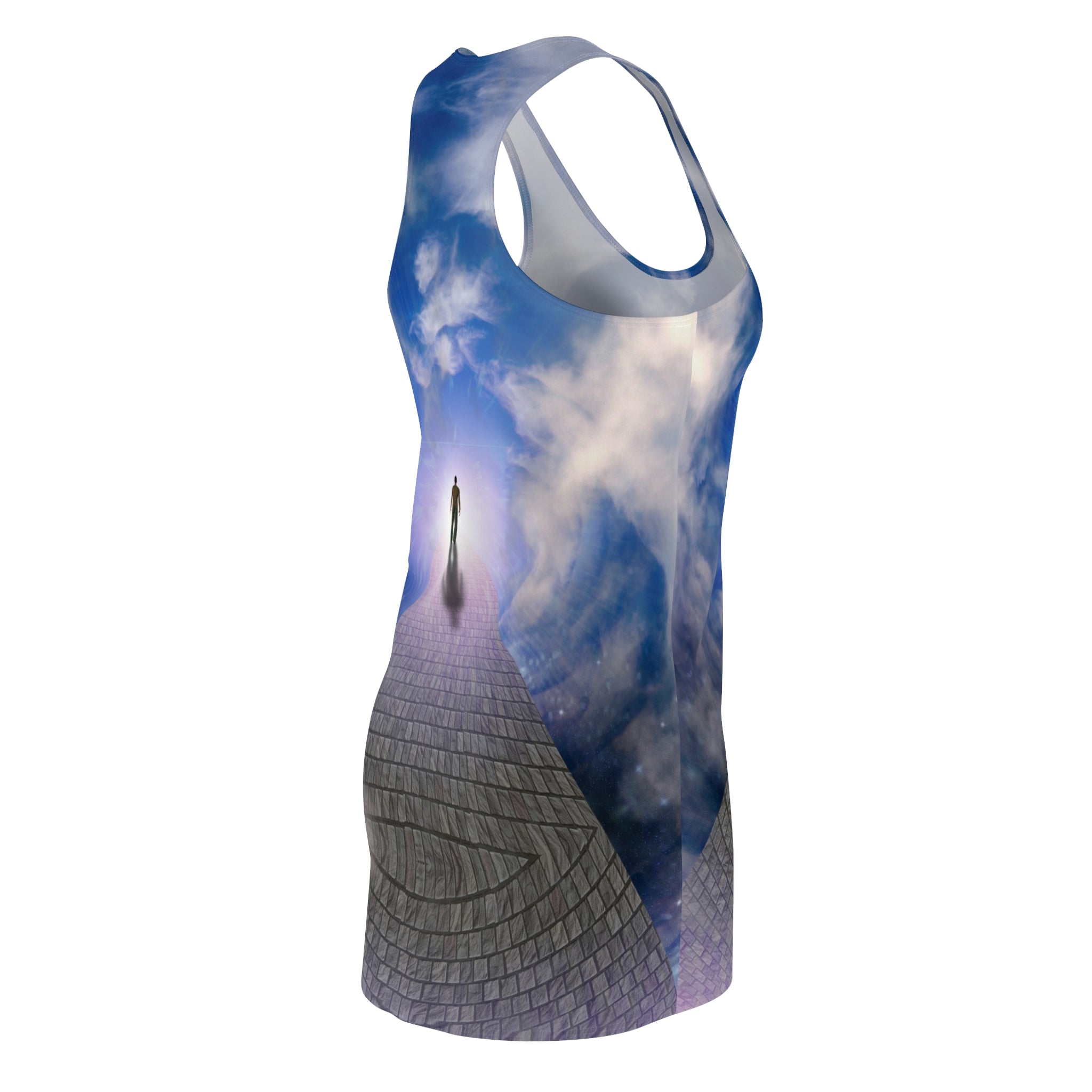 YOGA BRATS Dreamy Racerback Dress, Visionary Dress, Boho Summer Dress, Inspirational Fashion, Vacation Outfit, Artistic Maxi Dress