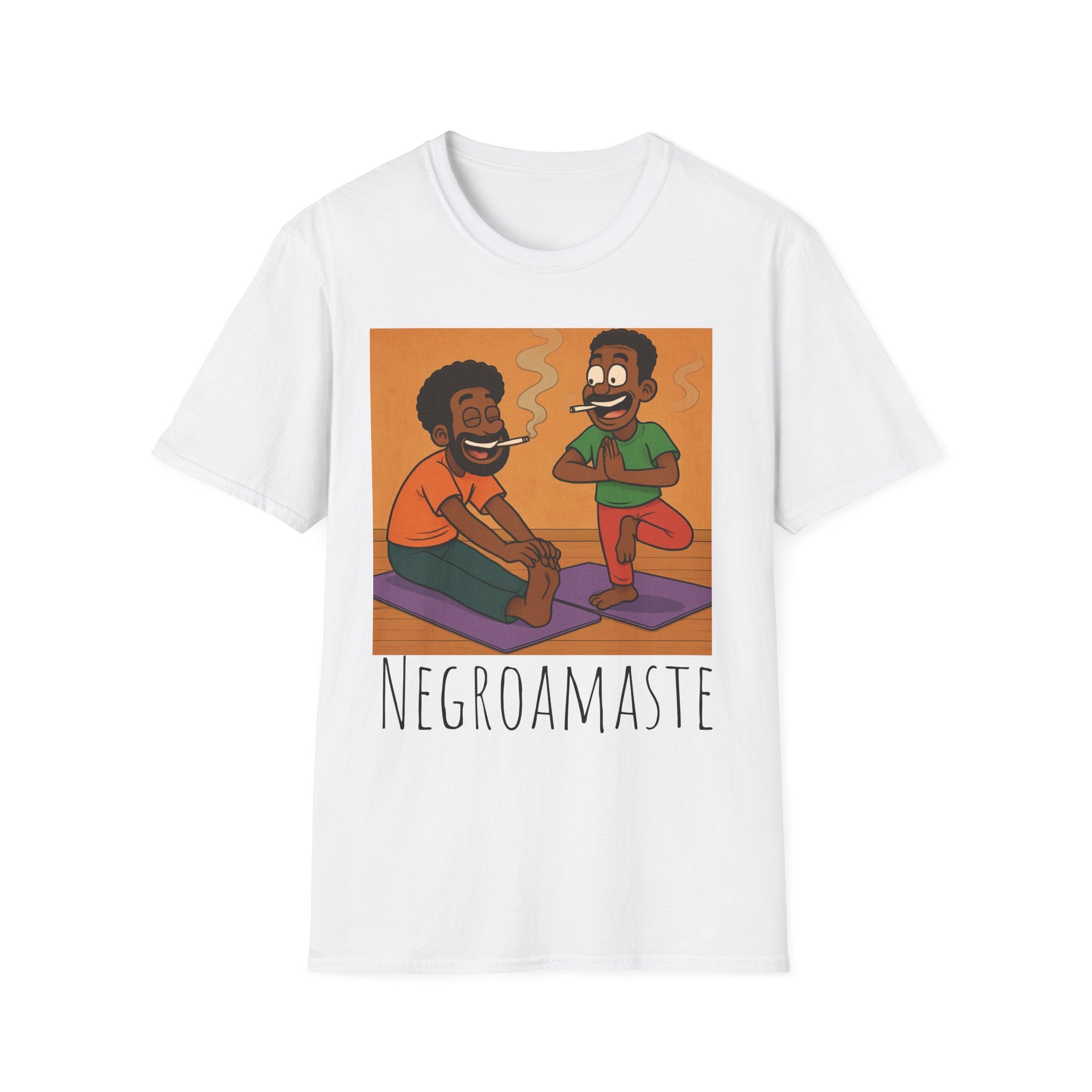Negroamaste Yoga Tee, Unisex Softstyle T-Shirt for Yoga Lovers, Fun Fitness Apparel, Great Gift for Friends, Relaxation, Affirmation, [...]