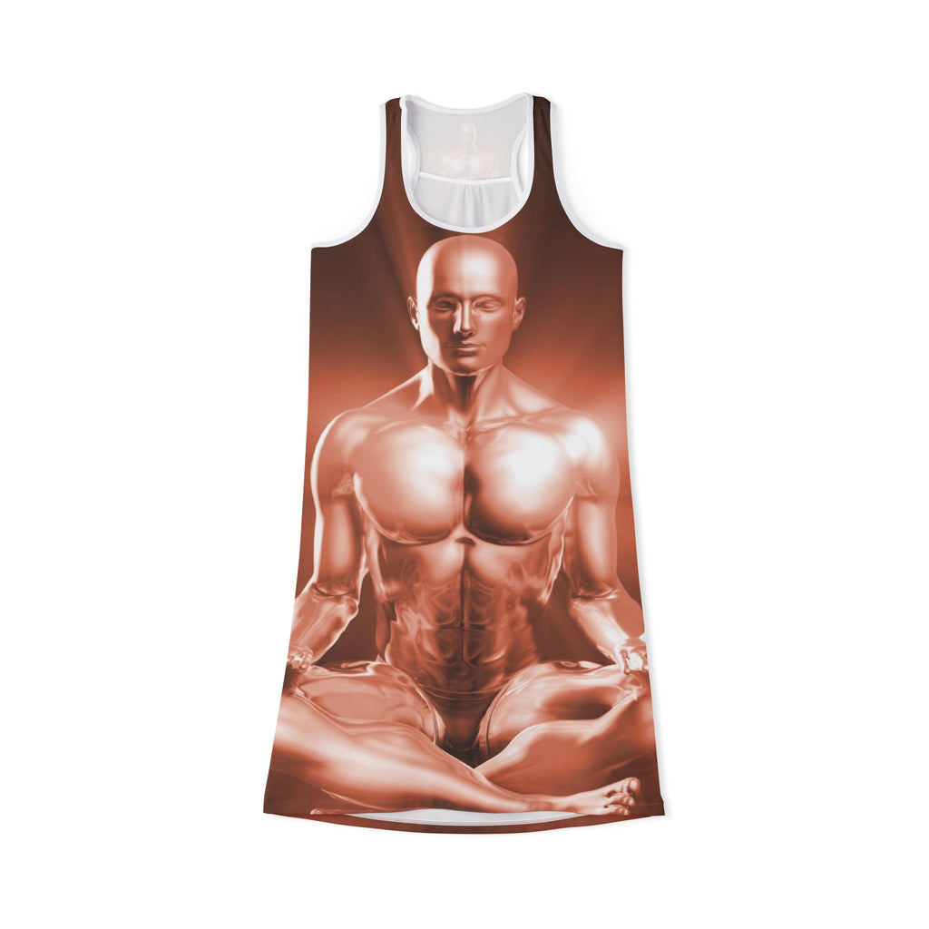 YOGA BRATS Mindful Meditation Racerback Dress, Yoga Wear, Fitness Dress, Spiritual Apparel, Wellness Gift, Activewear for Women