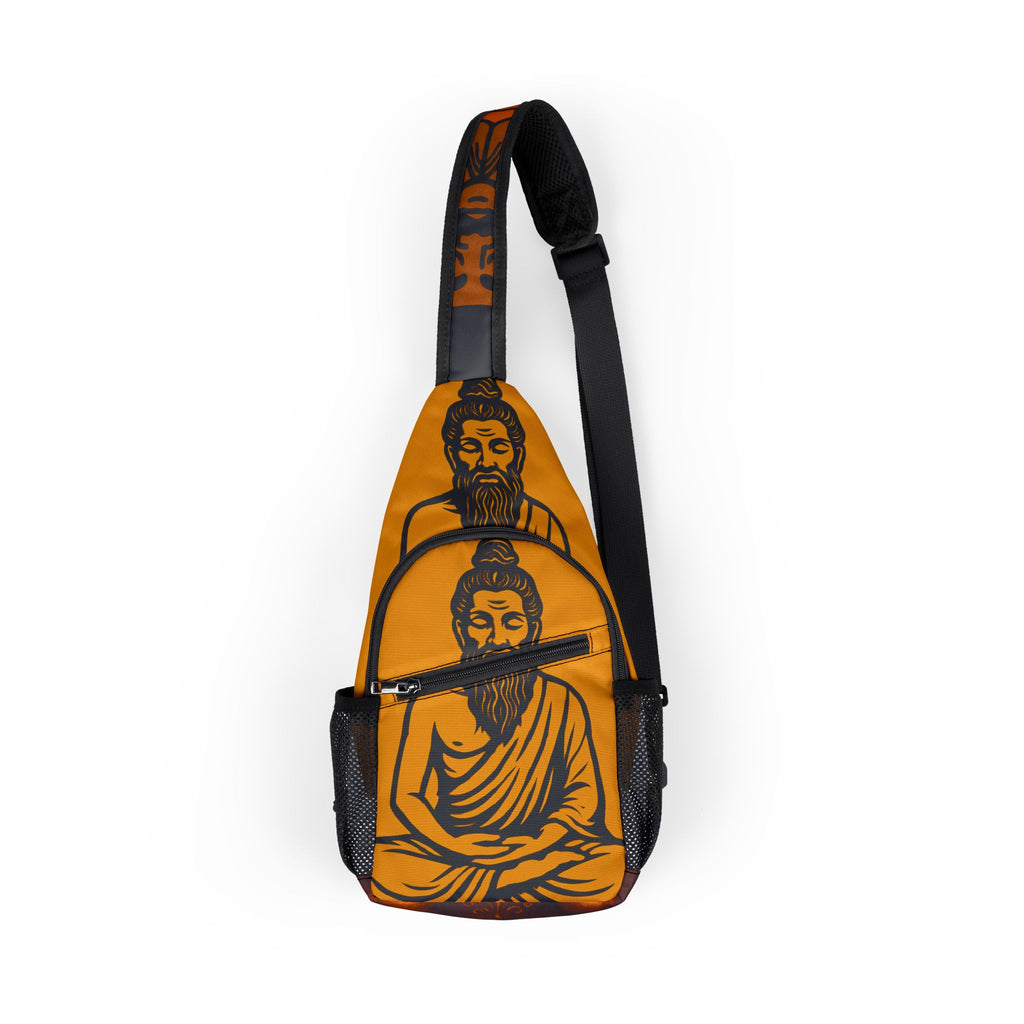 Buddha-Inspired Chest Bag | AOP Sling Bag for Yoga, Festivals, Travel, Meditation, and Everyday Use
