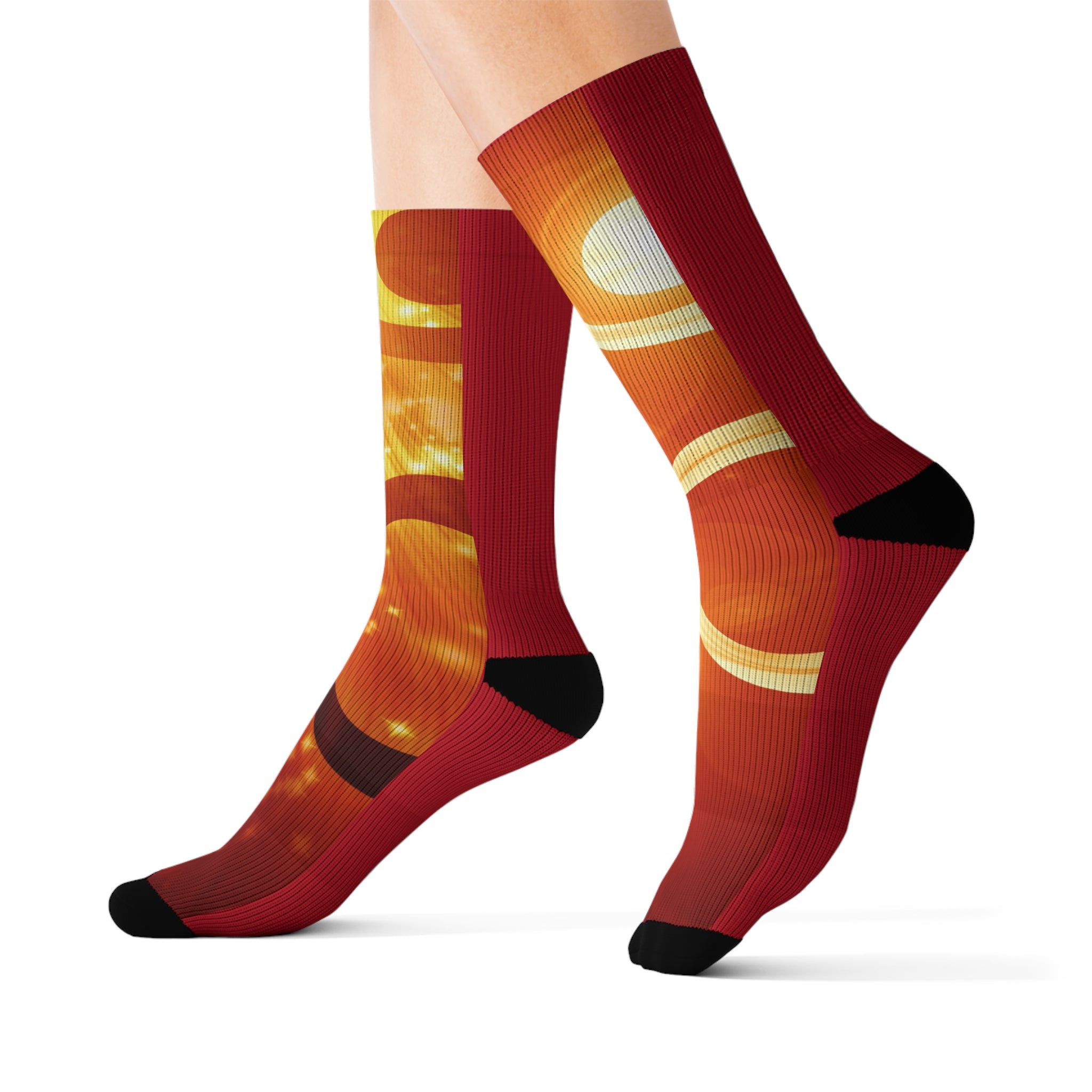Yoga Brats Vibrant Sublimation Socks, Funky Patterned Crew Socks, Unique Gift for Her, Colorful Sports Socks, Fun Fashion Accessory