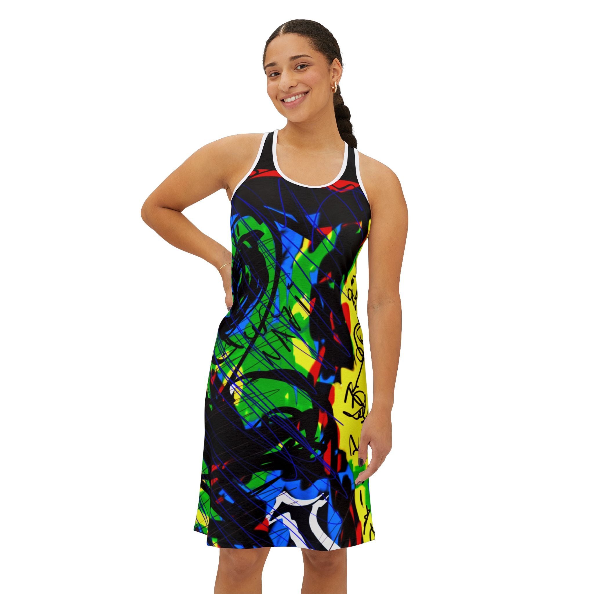 Abstract Giant "Guru K.A. Navi" blessed the Yoga Brats with another one of his designs! Thank you and much love brother. -Namaste-Artistic Dress - Unique Design, Summer Wear, Festival Fashion, Blissful Dress, Everyday Centering