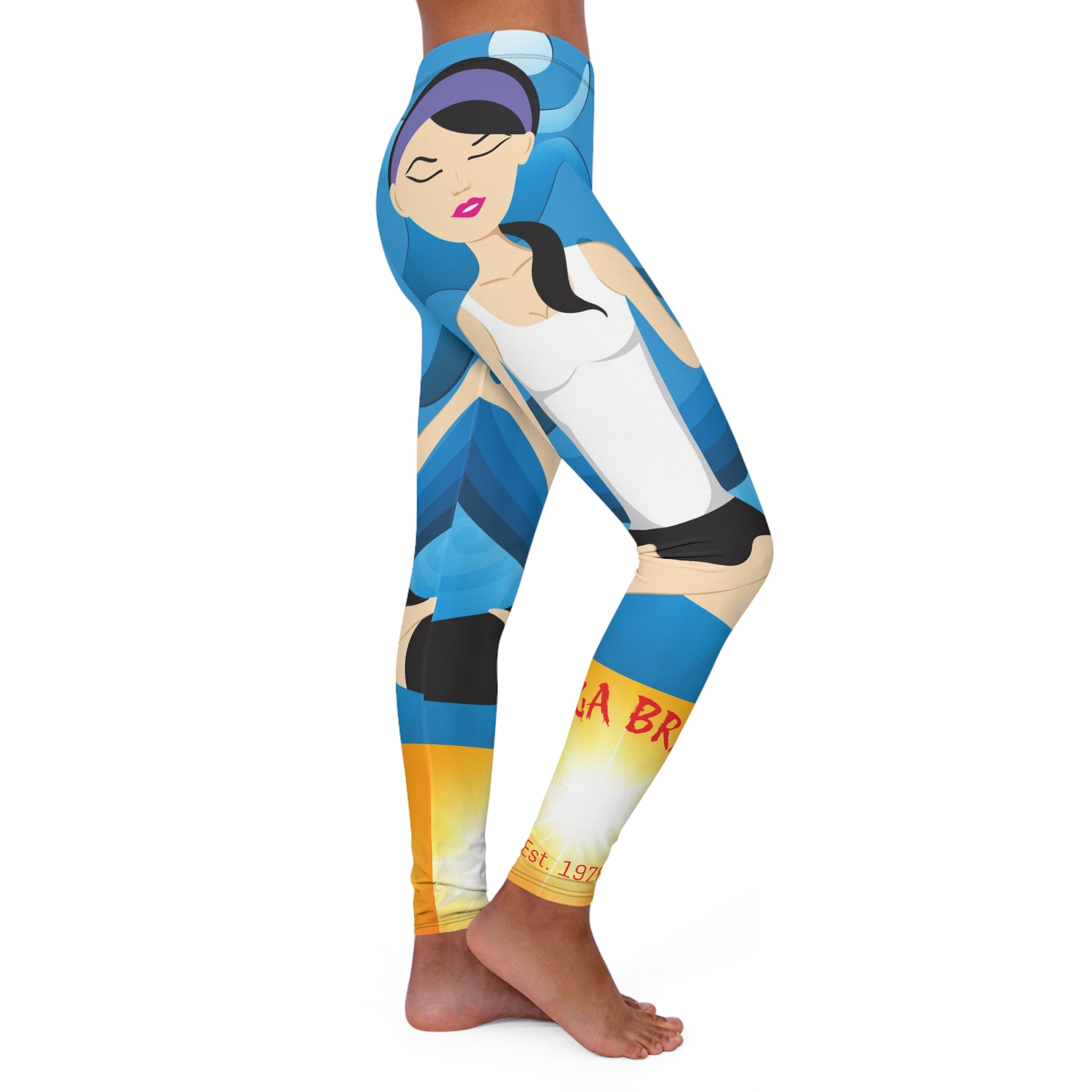 Yoga Brats Vibrant Unisex Yoga Leggings, Fun Athletic Wear, Gym Pants, Casual Fashion, Workout Leggings, Colorful Fitness Clothing