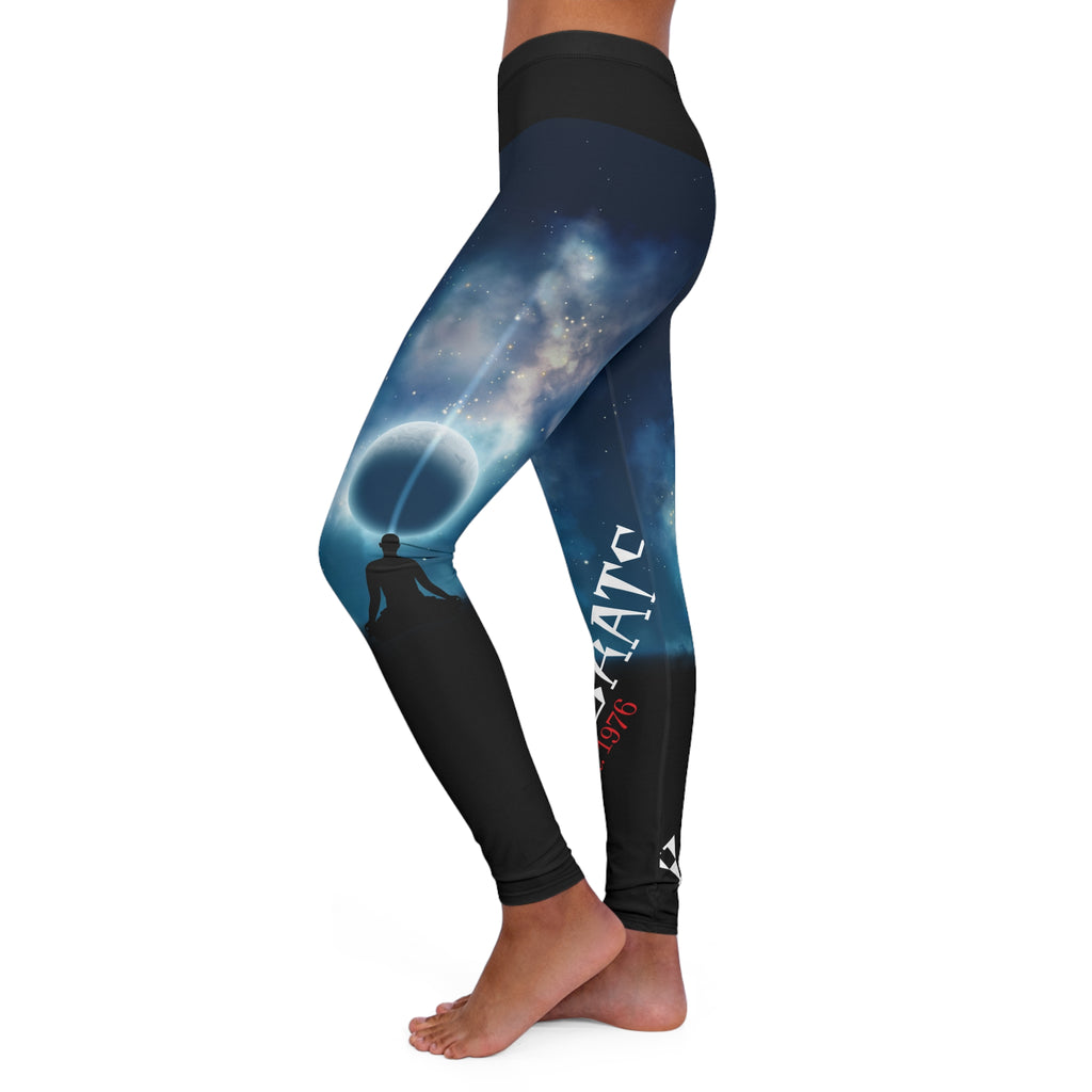 Galaxy-Inspired Women's Spandex Leggings, Cosmic Activewear, Yoga Pants, Comfortable Workout Tights, Sci-Fi Leggings, Starry Night Fitness
