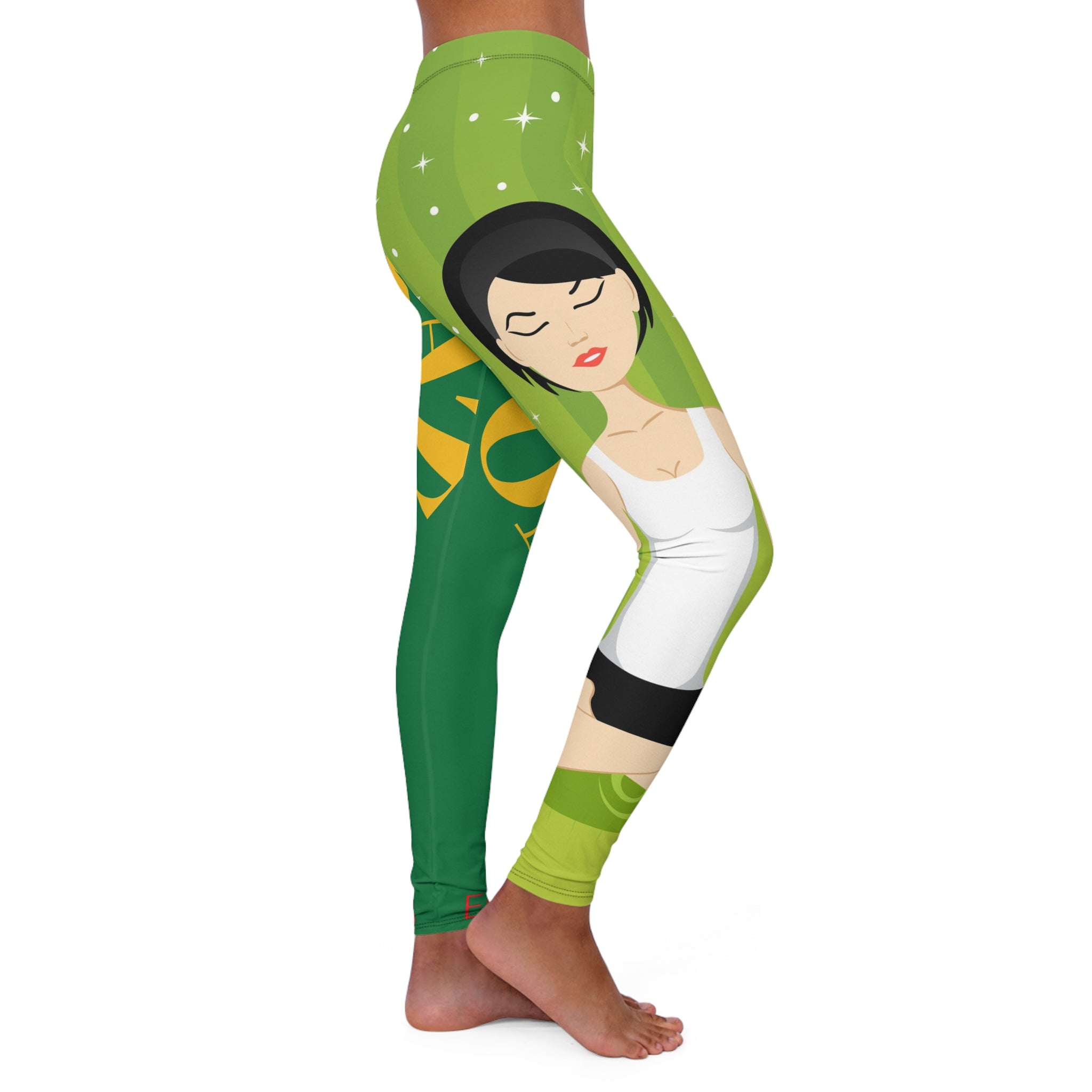 Yoga-Themed Women's Casual Leggings, Activewear for Fitness, Workout Pants, Comfortable Stretch Leggings, Great for Yoga & Everyday Wear