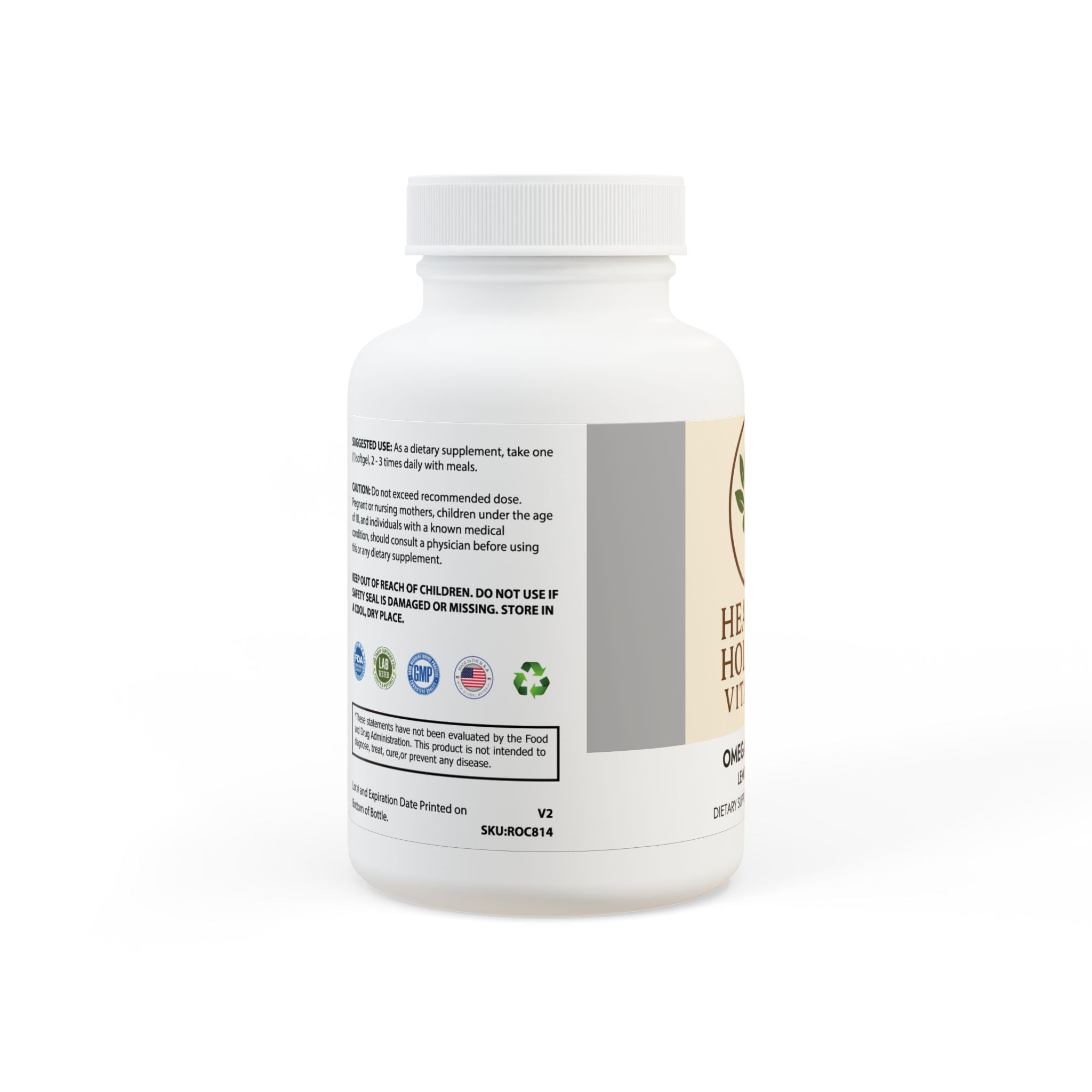 Omega 3 Fish Oil Supplement (60 Softgels)