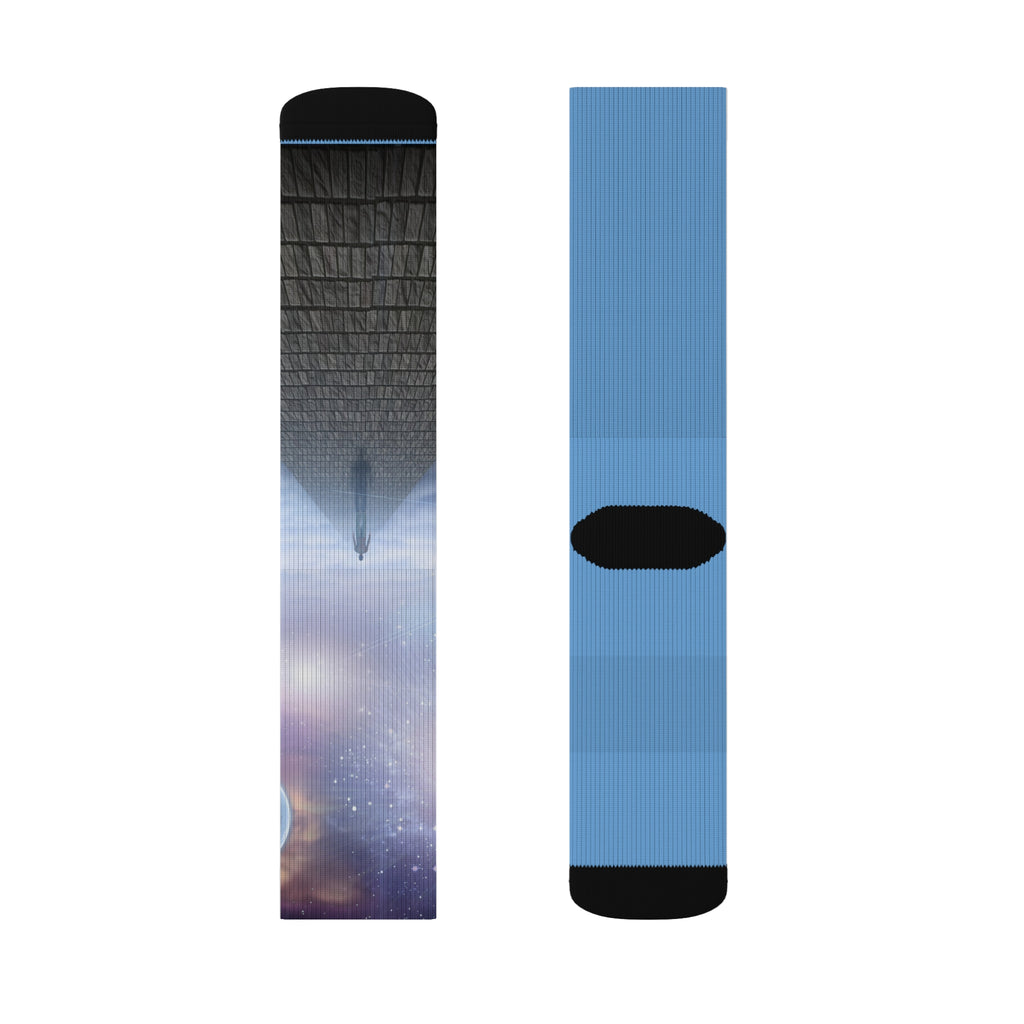 YOGA BRATS Introducing...Cosmic Vivid Sublimation Socks, Galaxy Patterned Socks, Unique Gift for Space Lovers, Trendy Fashion Accessories, Comfortable Everyday Wear