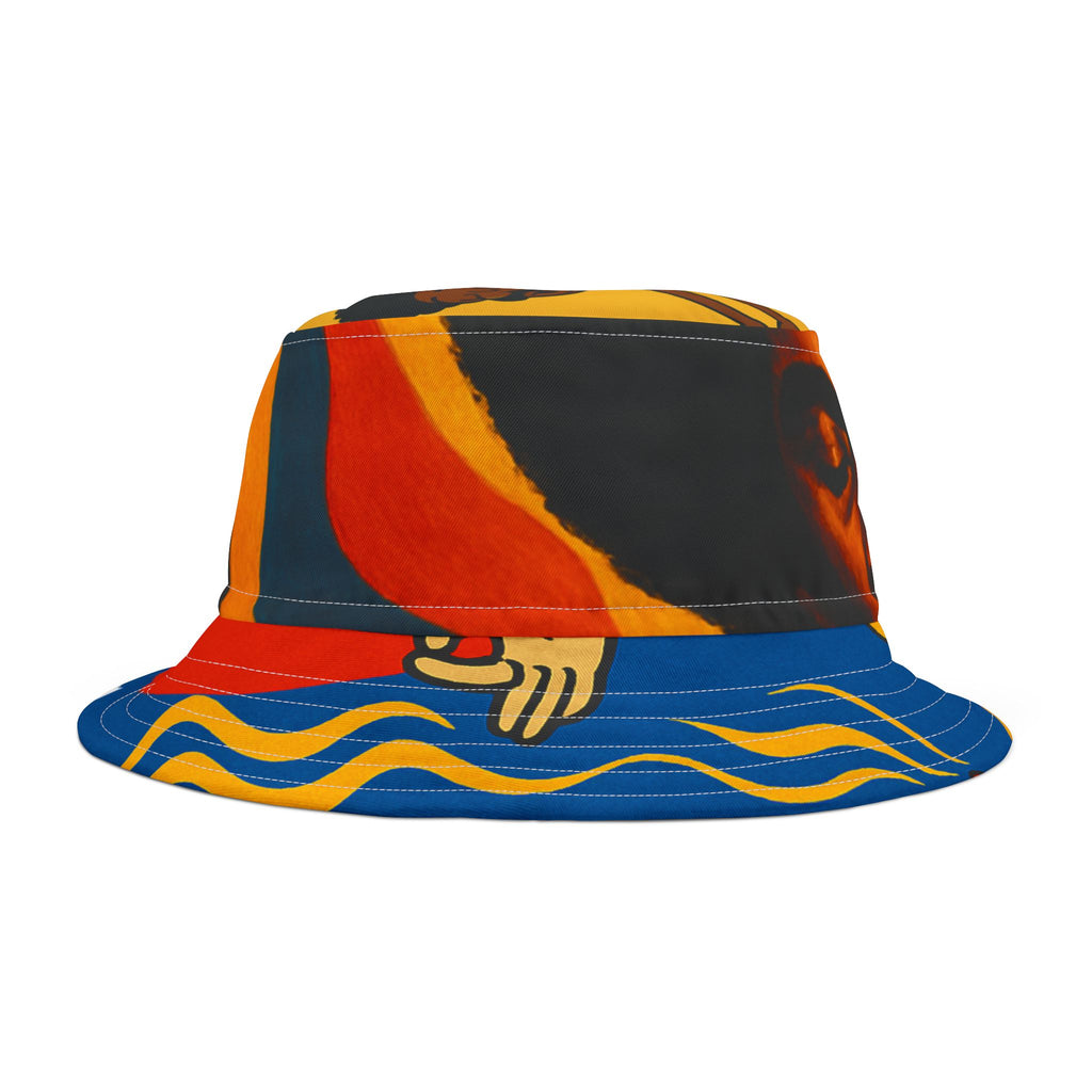 The Official "Negroamaste Brim Hat".  Vibrant Summer Hat, Cool Accessories, Beachwear, Festival Gear, Unique Gift Idea