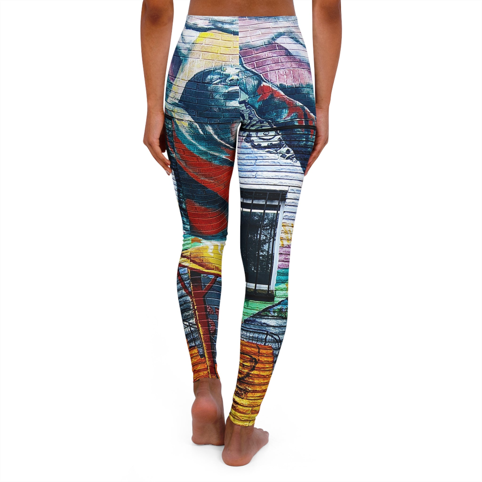 Artistic Yoga Brats Women's Casual Spandex Leggings, Trendy Activewear, Fitness Leggings, Yoga Pants, Vibrant Graphic Leggings