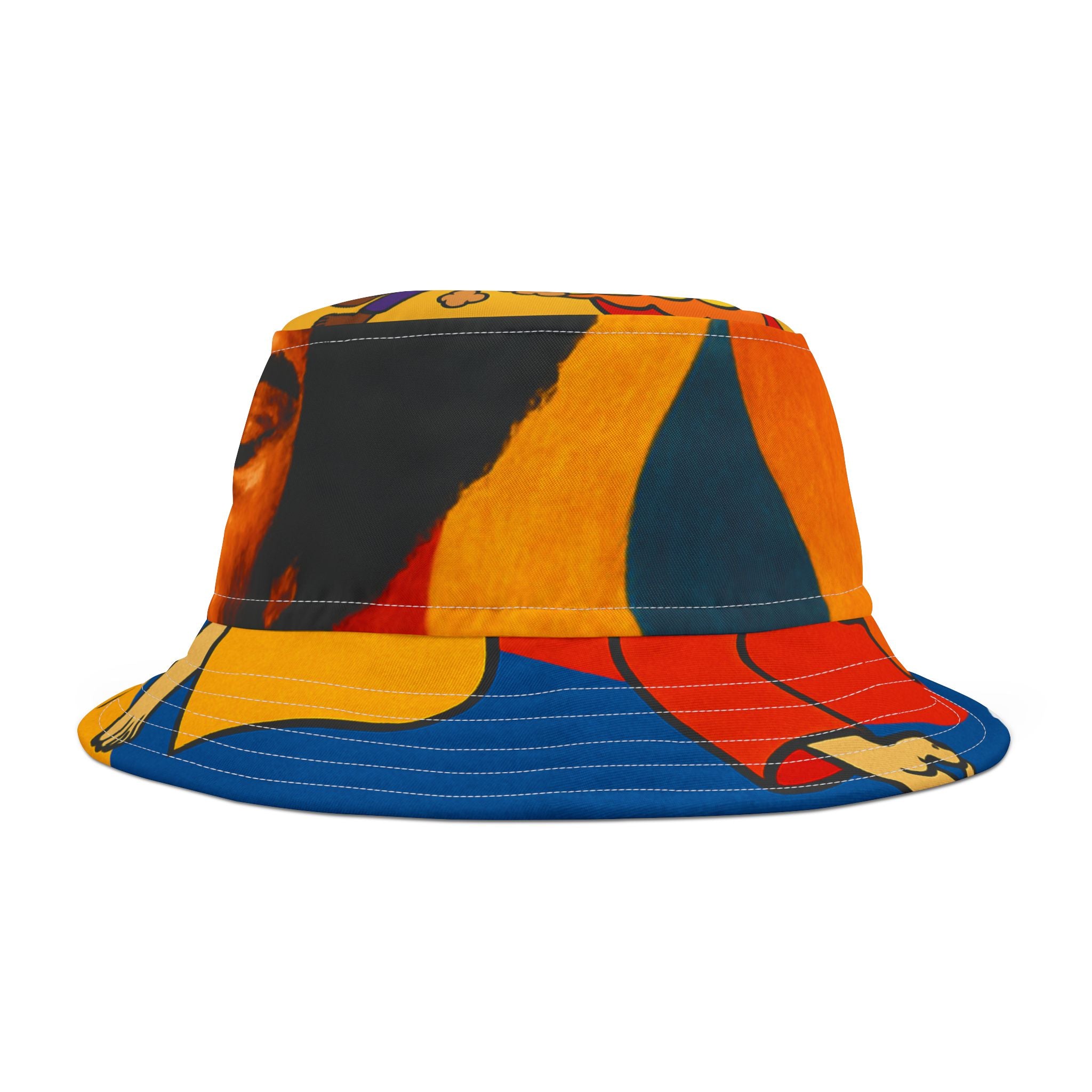 The Official "Negroamaste Brim Hat".  Vibrant Summer Hat, Cool Accessories, Beachwear, Festival Gear, Unique Gift Idea