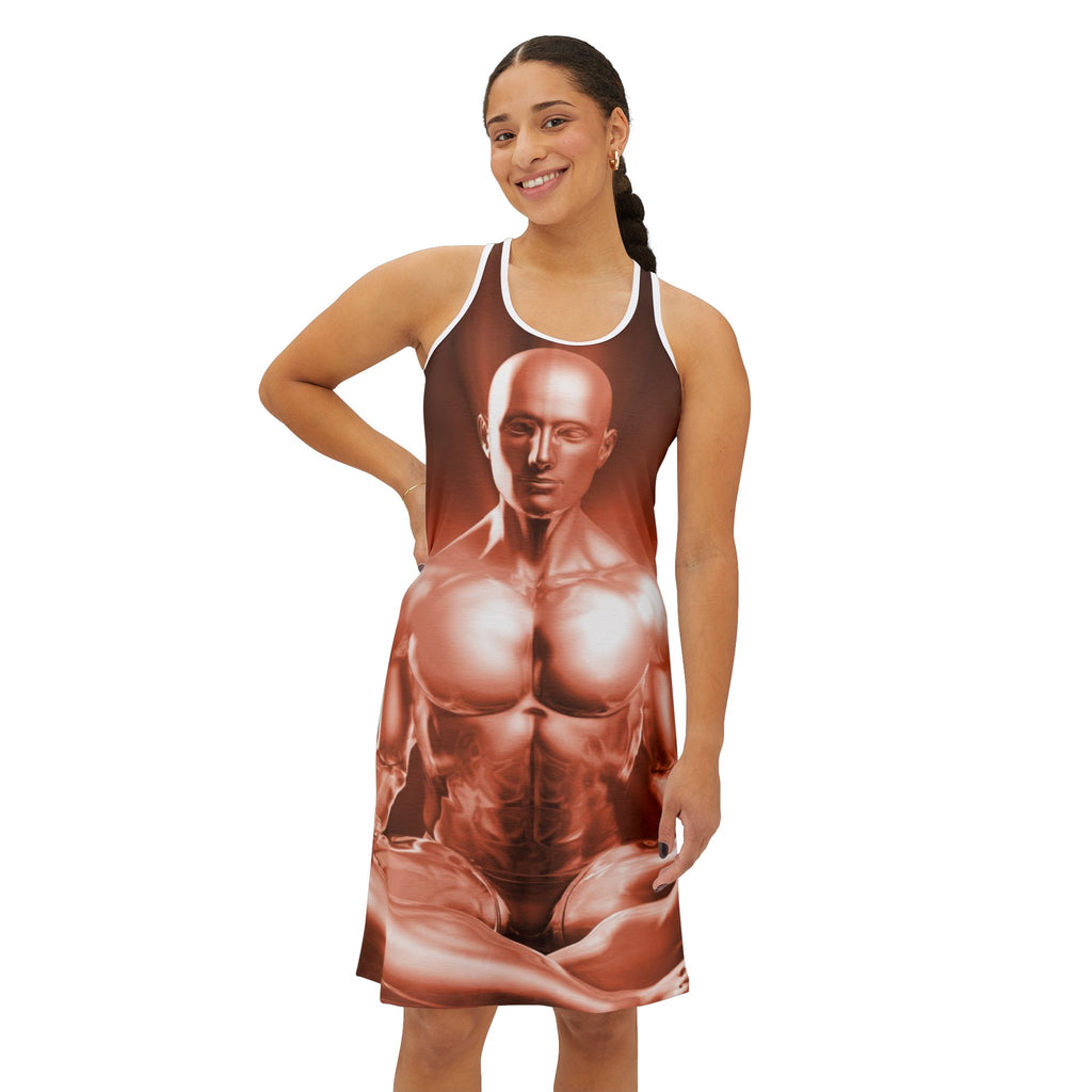 YOGA BRATS Mindful Meditation Racerback Dress, Yoga Wear, Fitness Dress, Spiritual Apparel, Wellness Gift, Activewear for Women