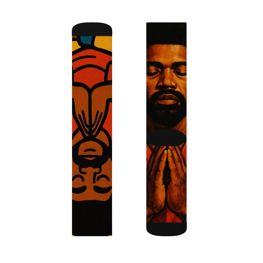 The "Negroamaste Socks" by Yoga Brats , Trendy Sublimation Socks featuring Artistic Designs, Cozy Footwear for Everyday Style, Perfect Gift for Hip Hop Lovers, Fashionable [...]