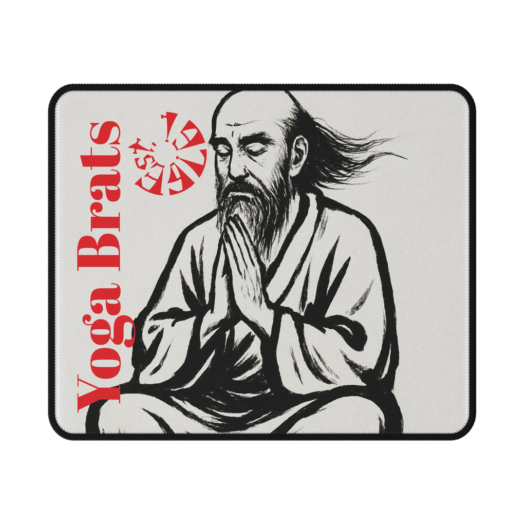 Zen Gaming Mouse Pad, Non-Slip Desk Mat, Yoga Brats Design, Office Decor, Gift for Gamers, Meditation Accessory