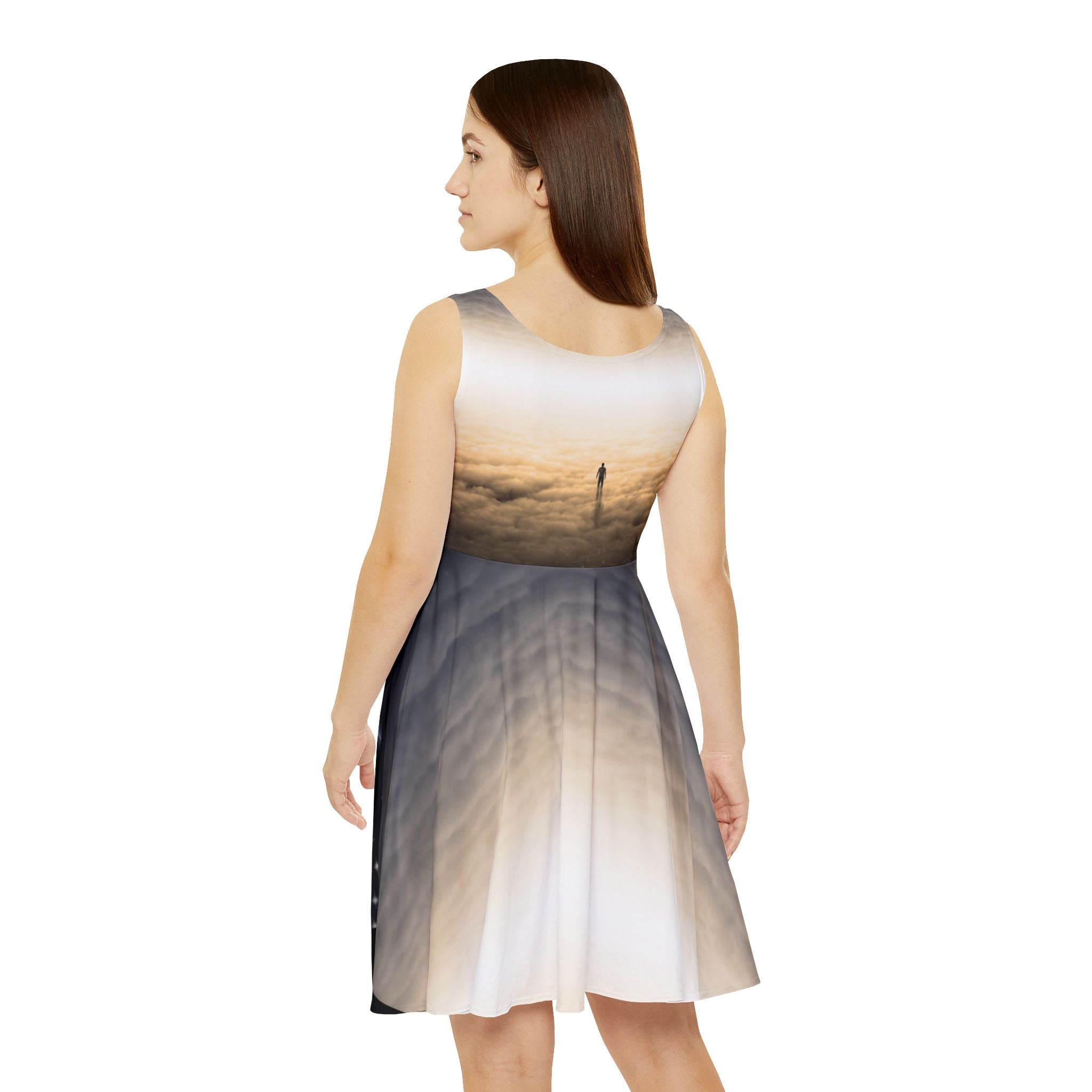 Cosmic Dream Women's Skater Dress, AOP, Vintage Glam, Festival Outfit, Boho Chic, Space Print Dress, Ideal for Summer Events