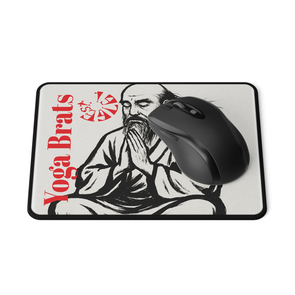 Zen Gaming Mouse Pad, Non-Slip Desk Mat, Yoga Brats Design, Office Decor, Gift for Gamers, Meditation Accessory
