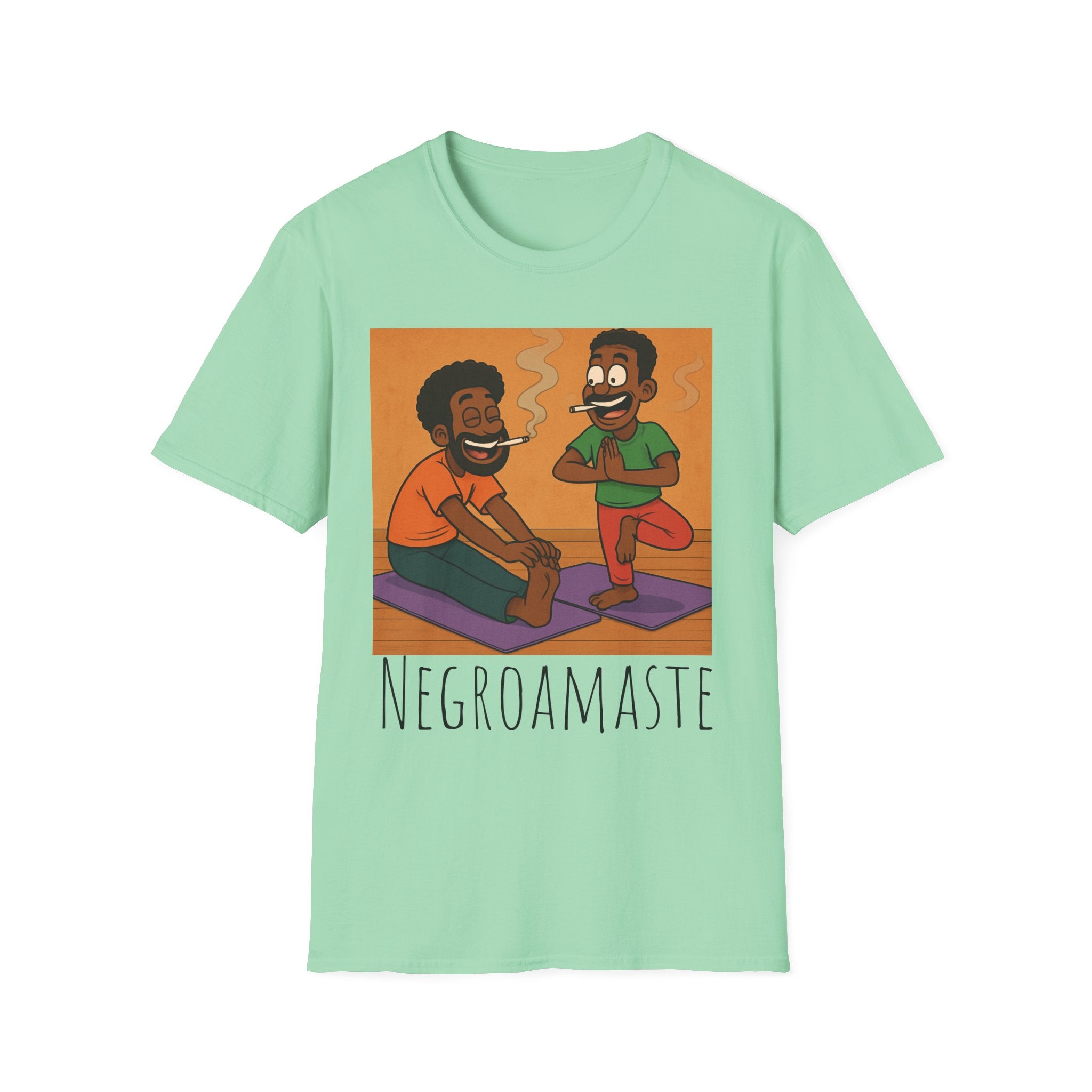 Negroamaste Yoga Tee, Unisex Softstyle T-Shirt for Yoga Lovers, Fun Fitness Apparel, Great Gift for Friends, Relaxation, Affirmation, [...]