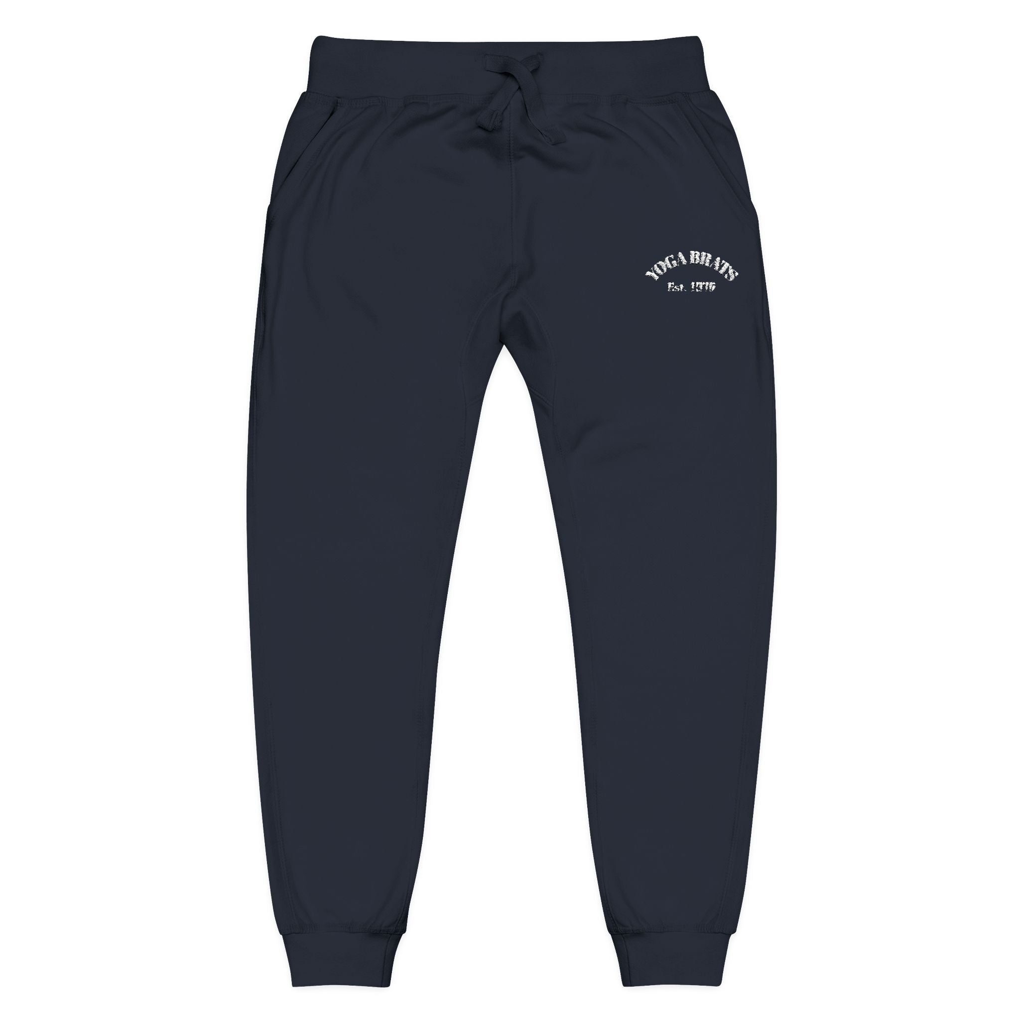 Cozy Unisex Fleece Sweatpants with Embroidery, Comfortable Lounge Wear, Stylish Athleisure Pants, Perfect for Relaxing, Gift for Her/Him